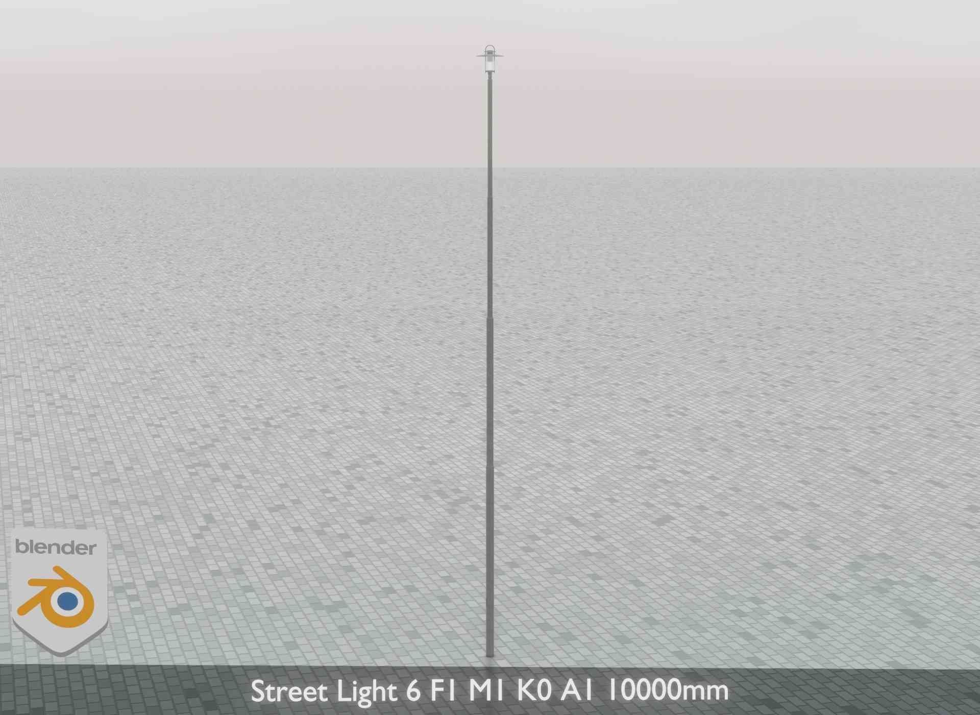 Street Light 6 F1 M1 K0 A1 10000mm Low-poly 3D model_35