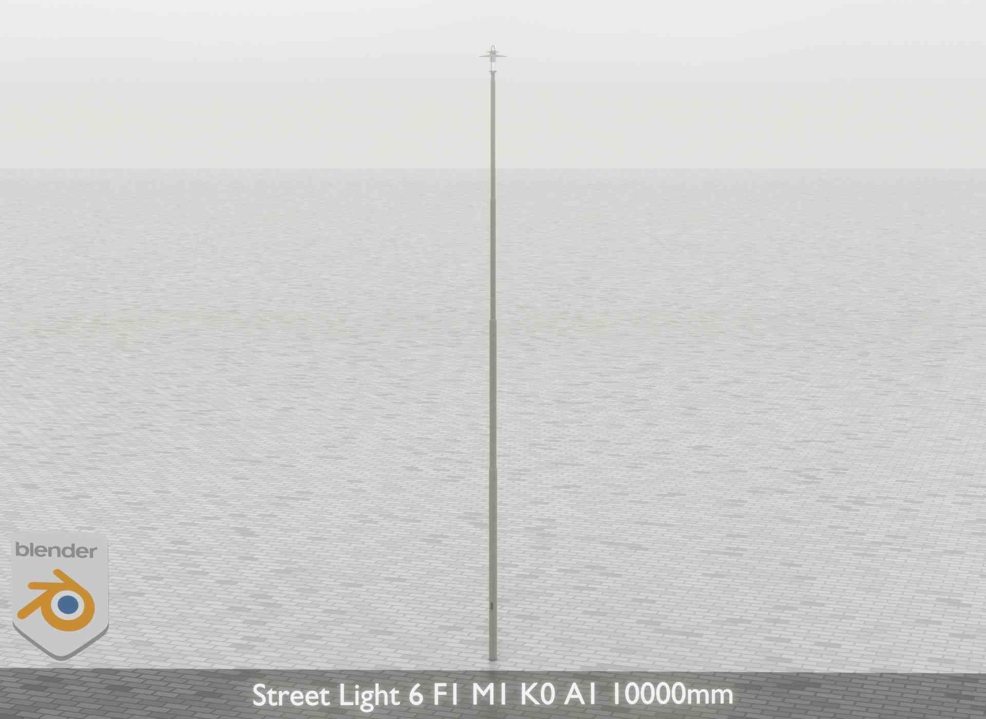 Street Light 6 F1 M1 K0 A1 10000mm Low-poly 3D model_32