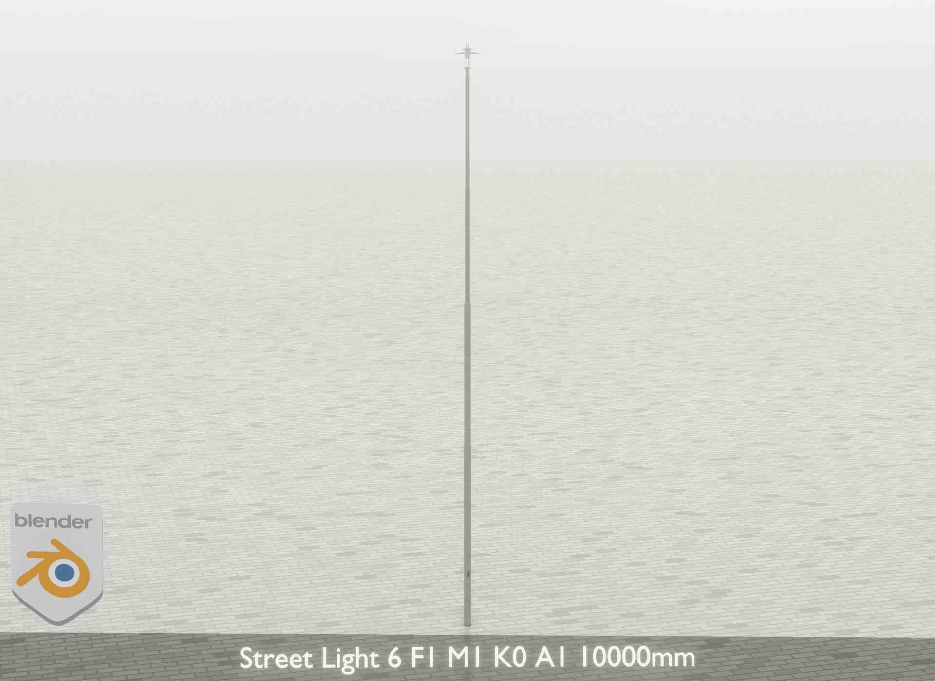 Street Light 6 F1 M1 K0 A1 10000mm Low-poly 3D model_30