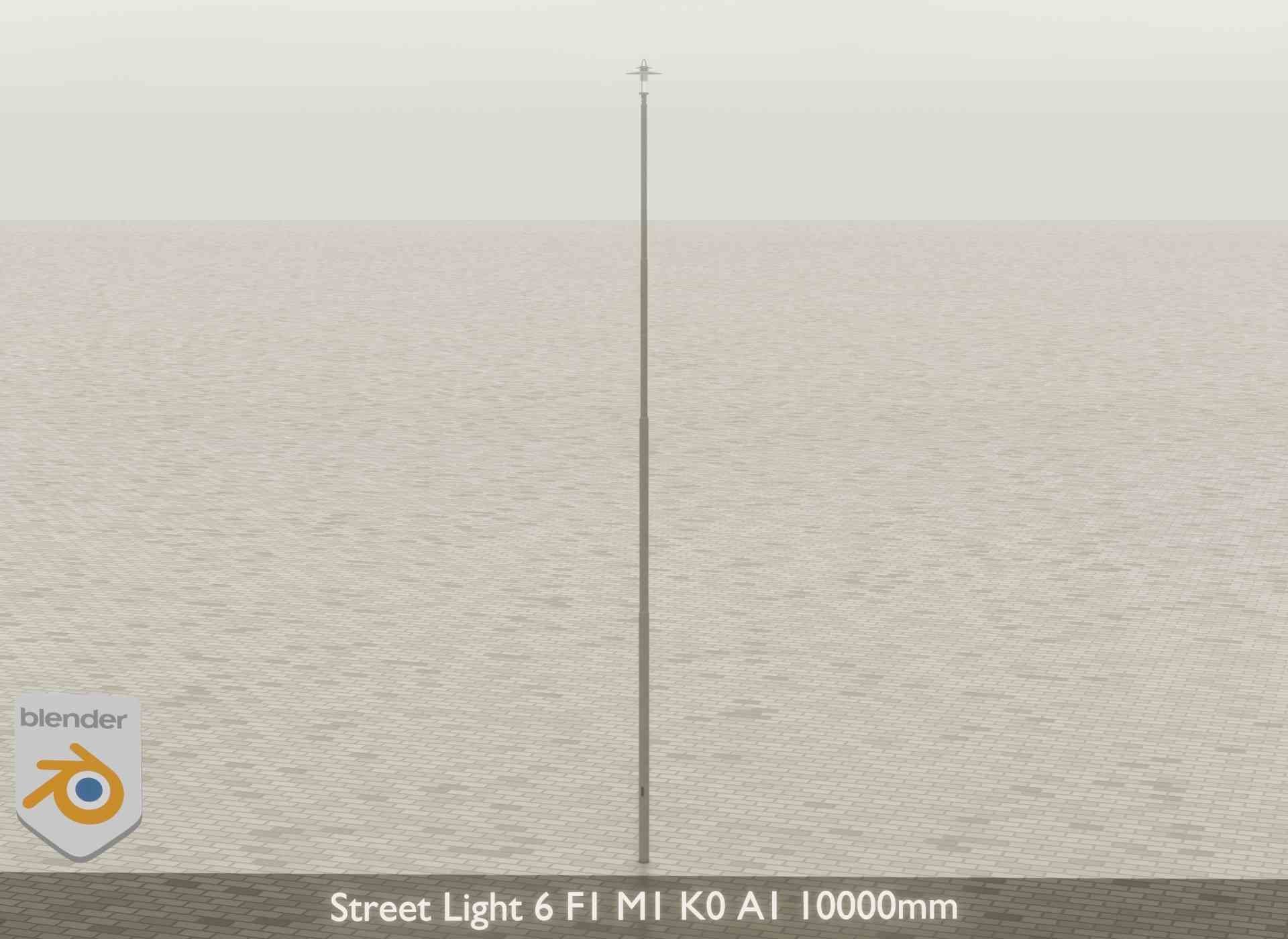Street Light 6 F1 M1 K0 A1 10000mm Low-poly 3D model_22
