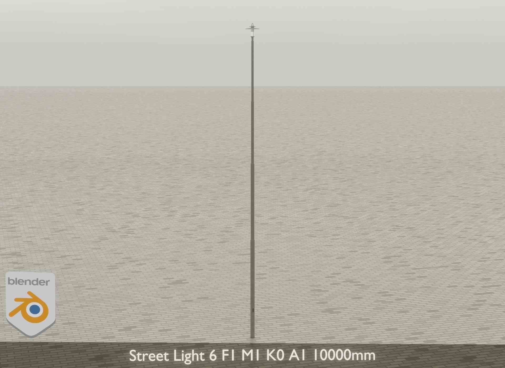 Street Light 6 F1 M1 K0 A1 10000mm Low-poly 3D model_20