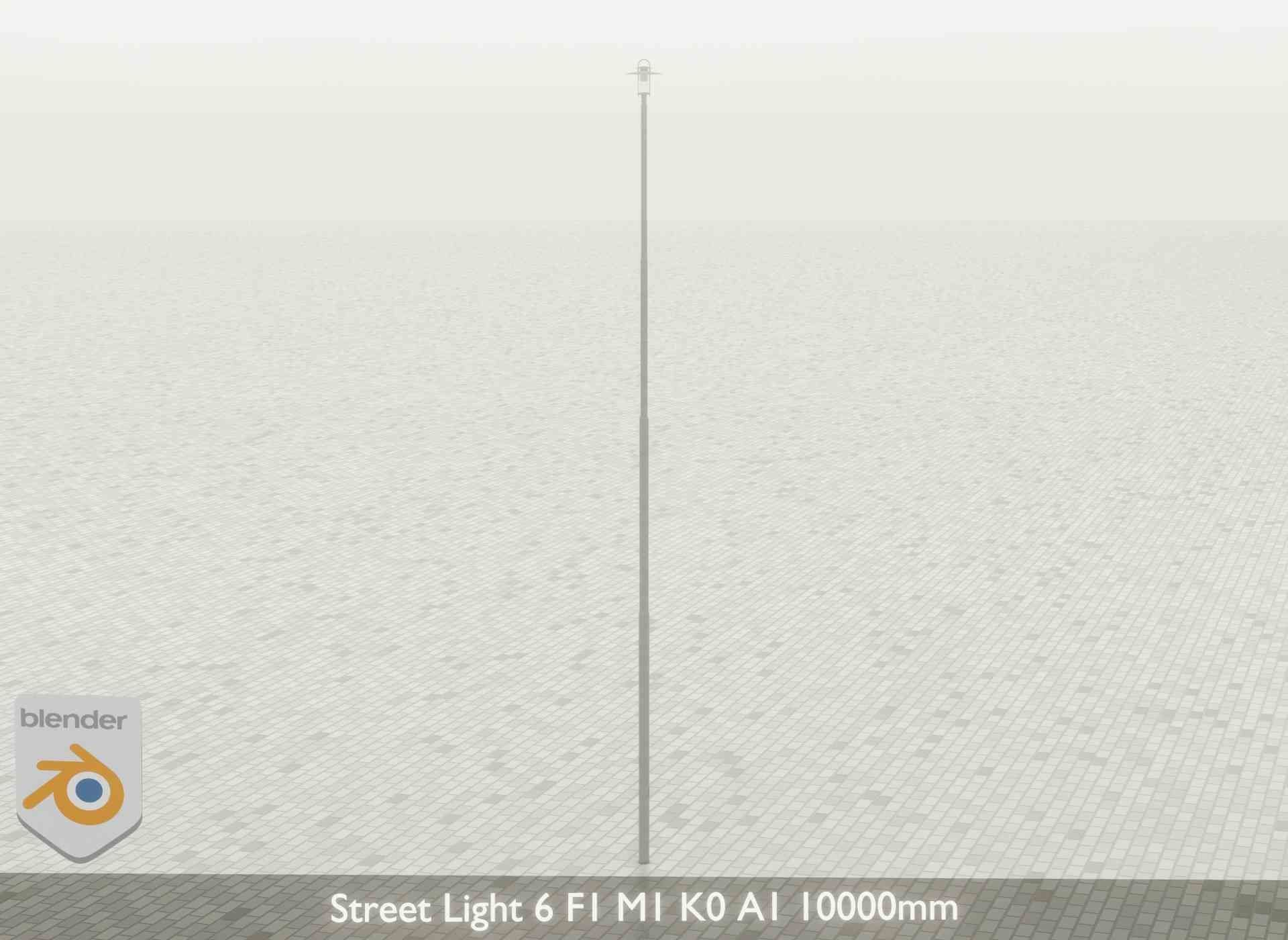 Street Light 6 F1 M1 K0 A1 10000mm Low-poly 3D model_27