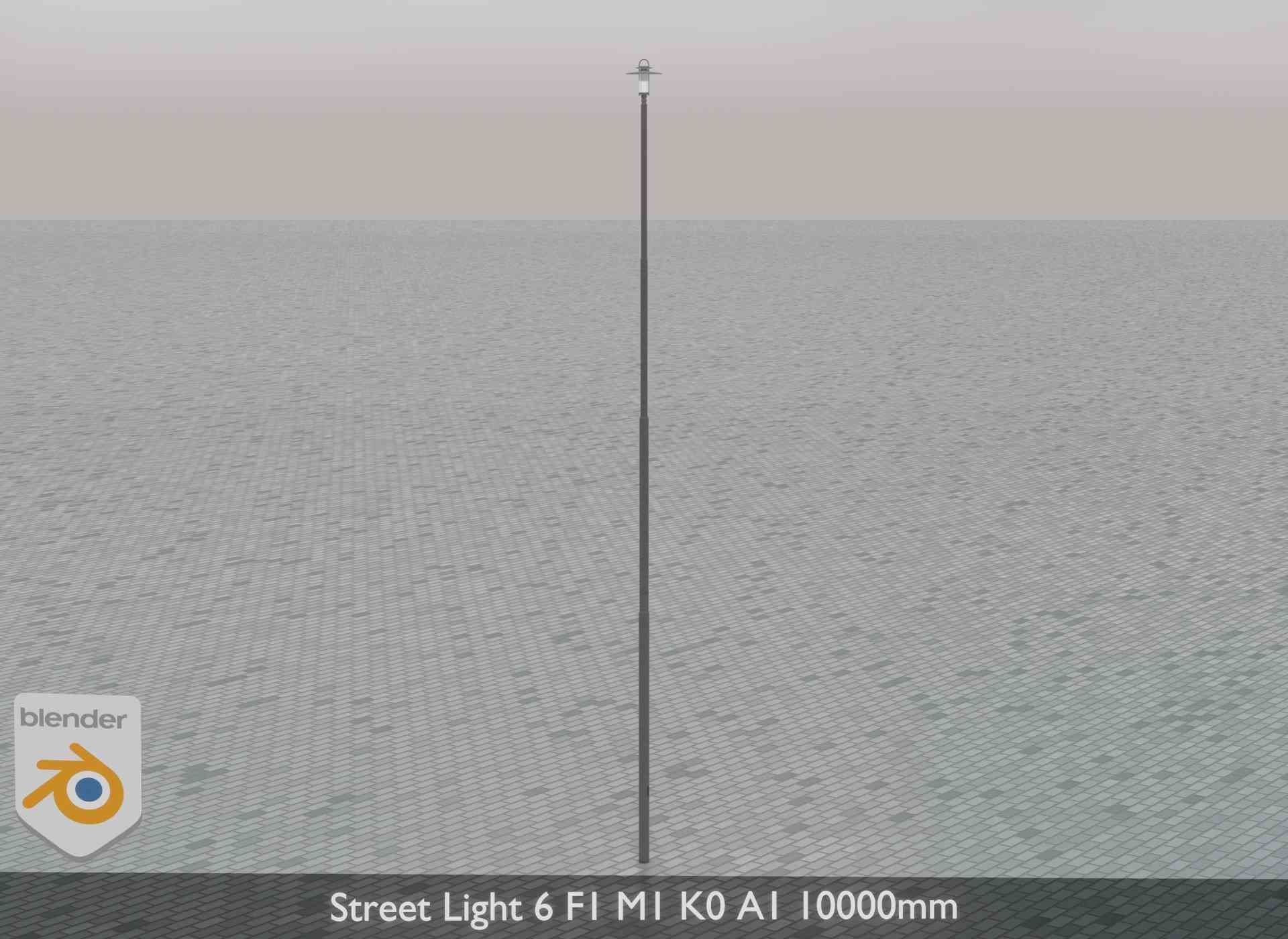 Street Light 6 F1 M1 K0 A1 10000mm Low-poly 3D model_38