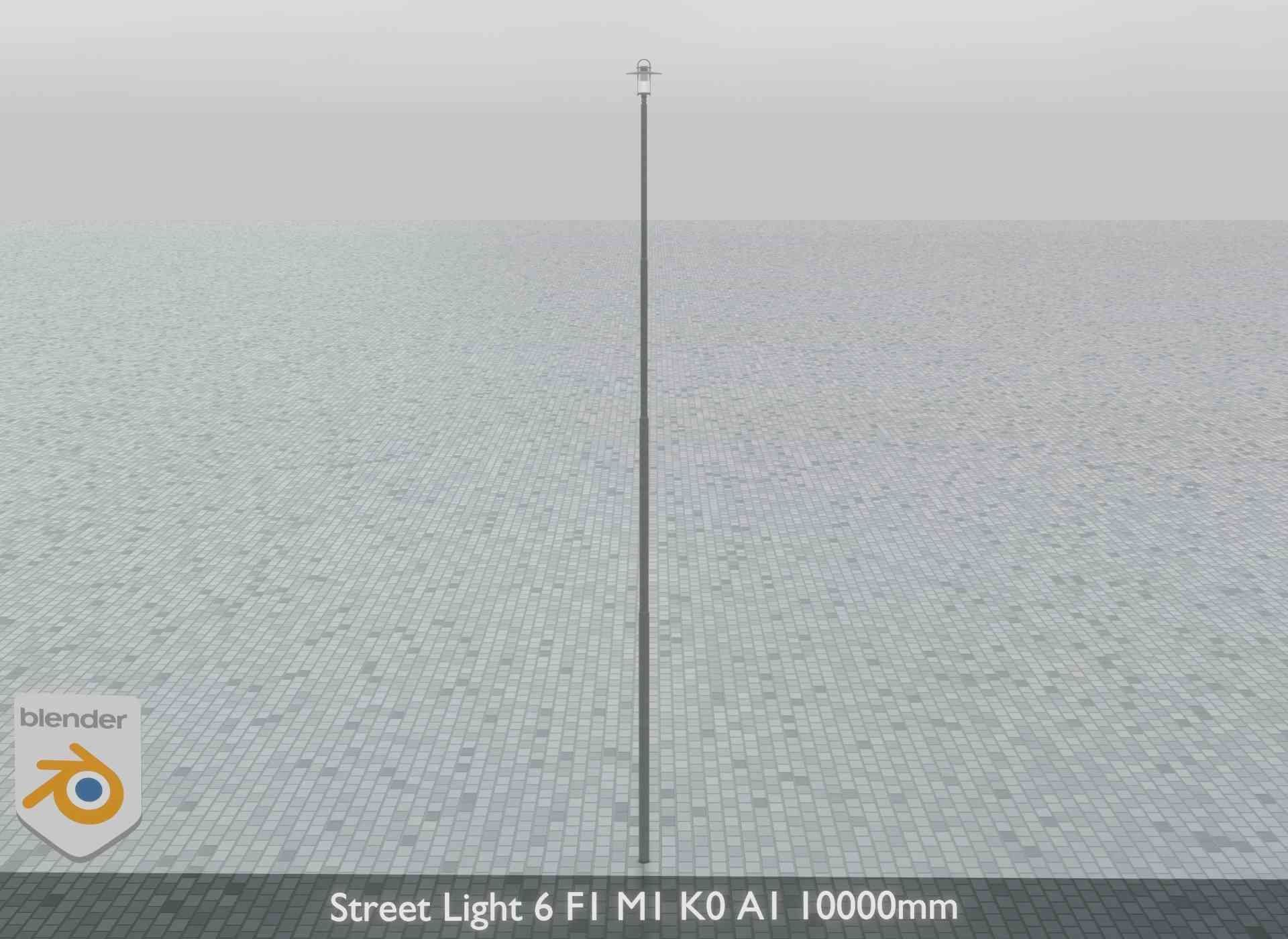 Street Light 6 F1 M1 K0 A1 10000mm Low-poly 3D model_6