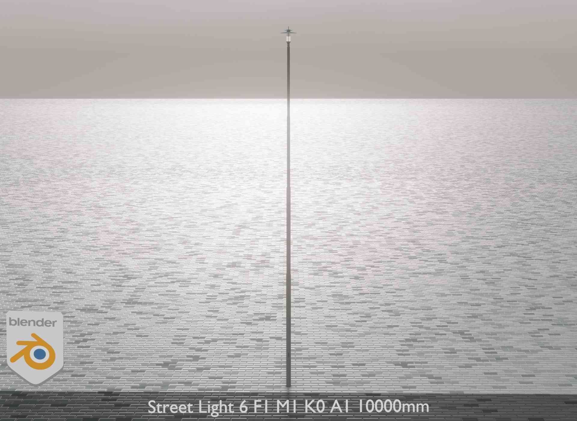 Street Light 6 F1 M1 K0 A1 10000mm Low-poly 3D model_1