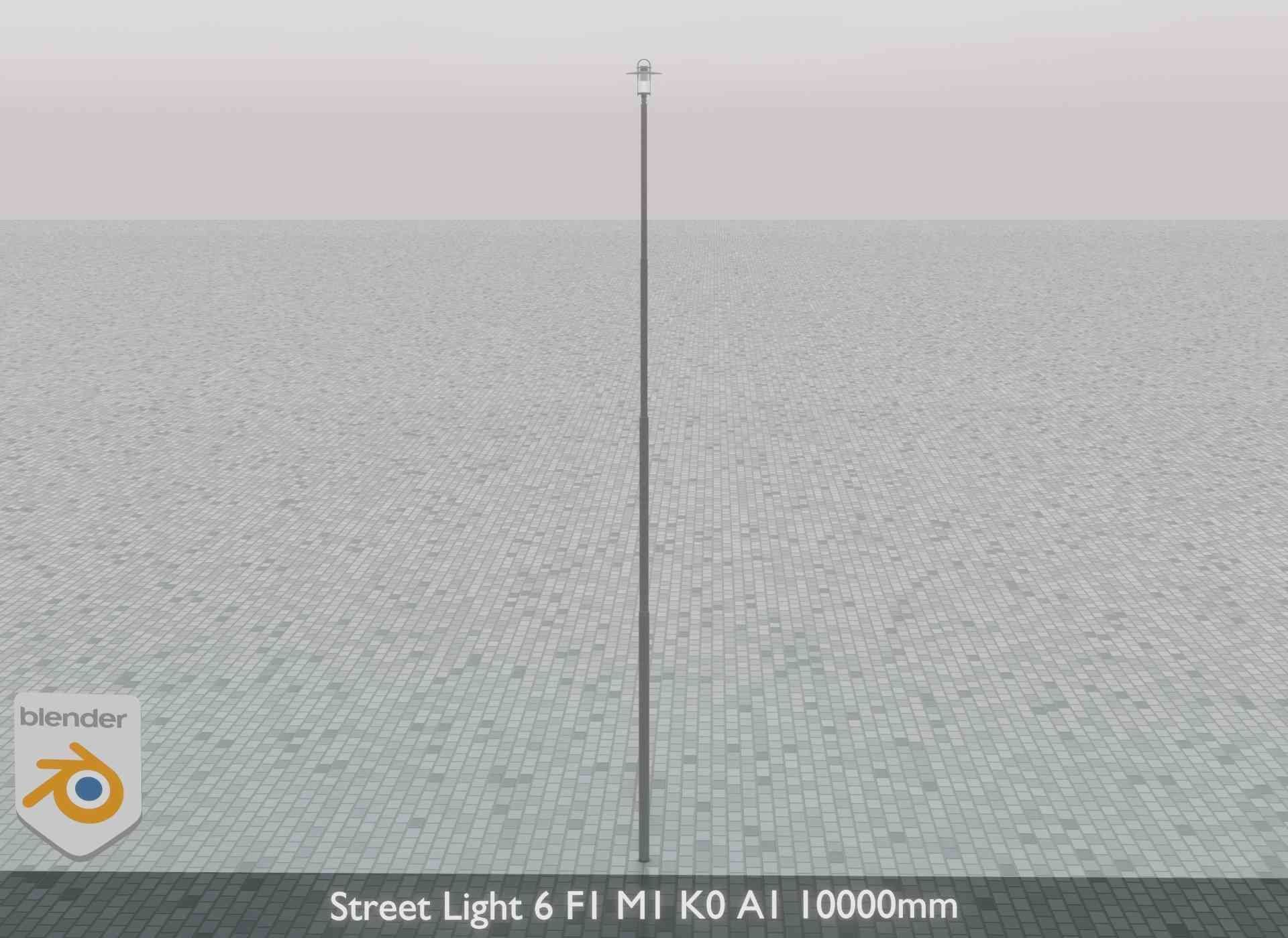 Street Light 6 F1 M1 K0 A1 10000mm Low-poly 3D model_36