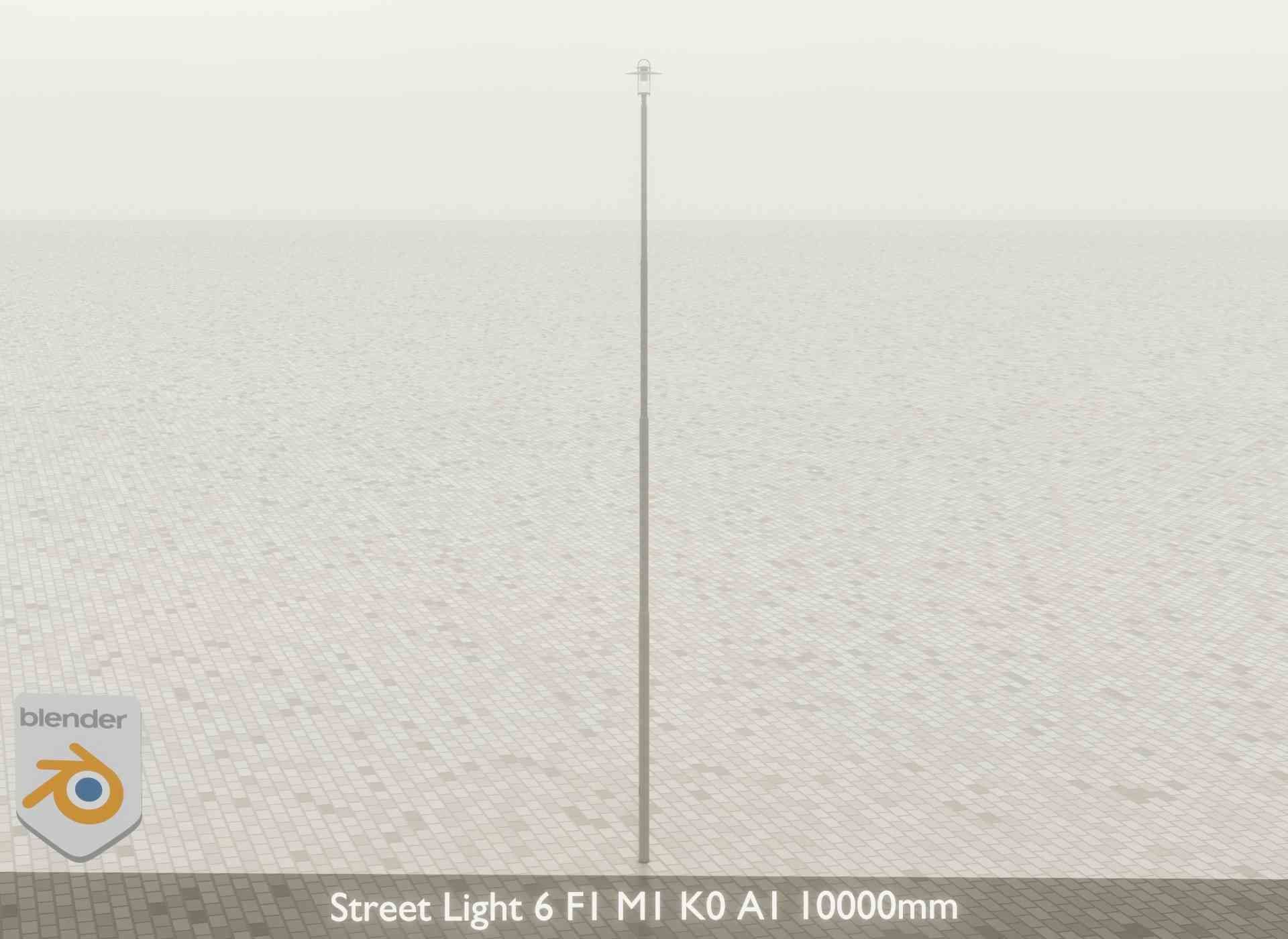 Street Light 6 F1 M1 K0 A1 10000mm Low-poly 3D model_25