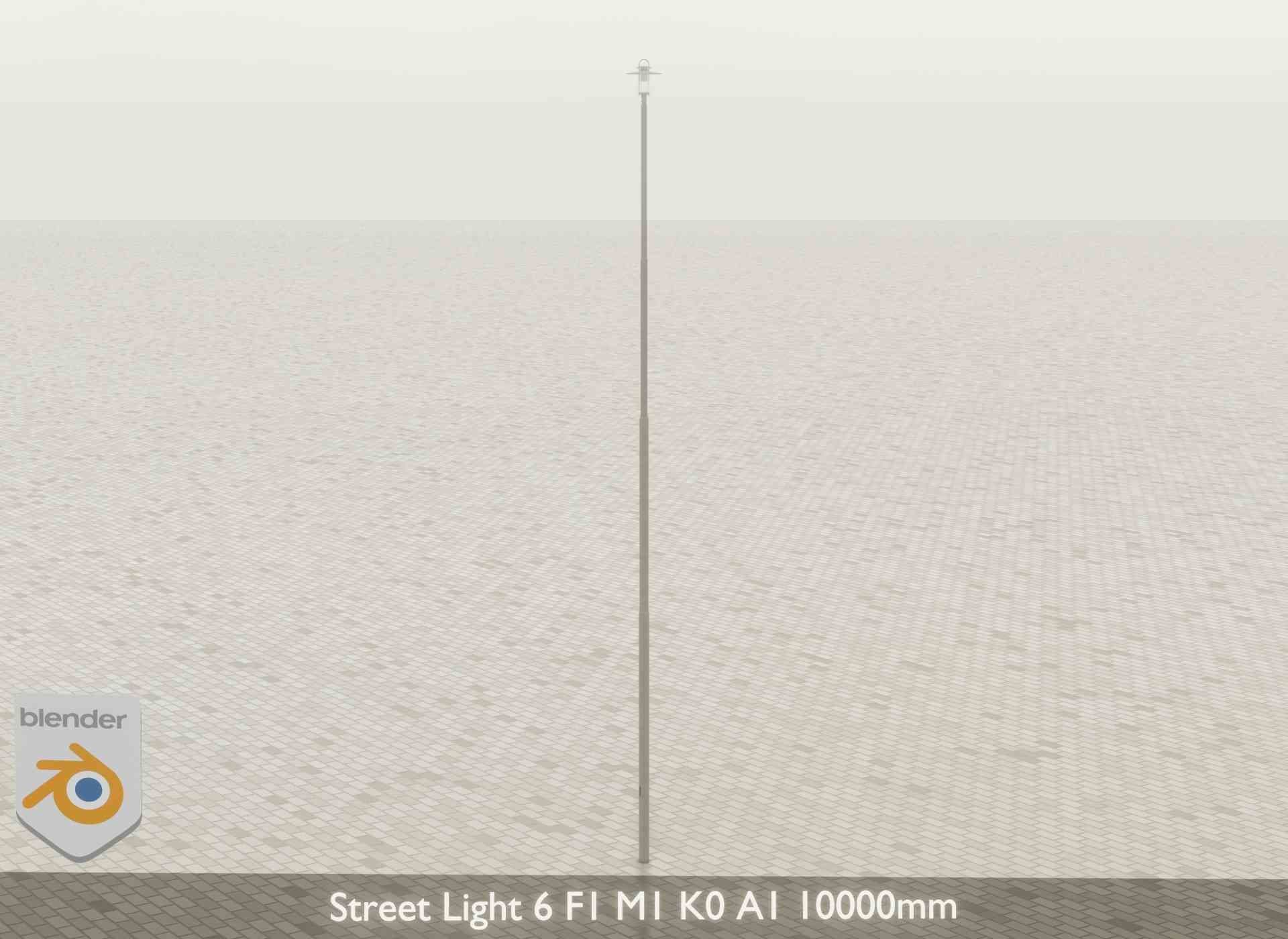 Street Light 6 F1 M1 K0 A1 10000mm Low-poly 3D model_24