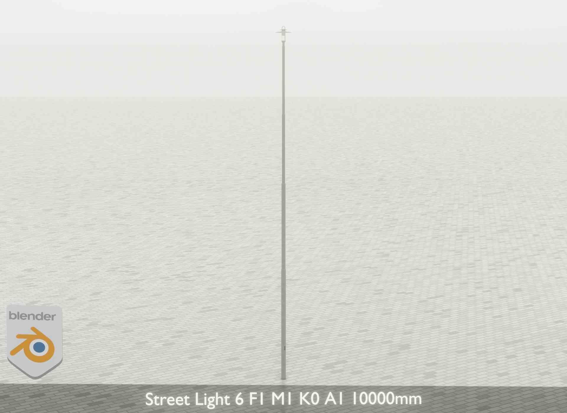 Street Light 6 F1 M1 K0 A1 10000mm Low-poly 3D model_29
