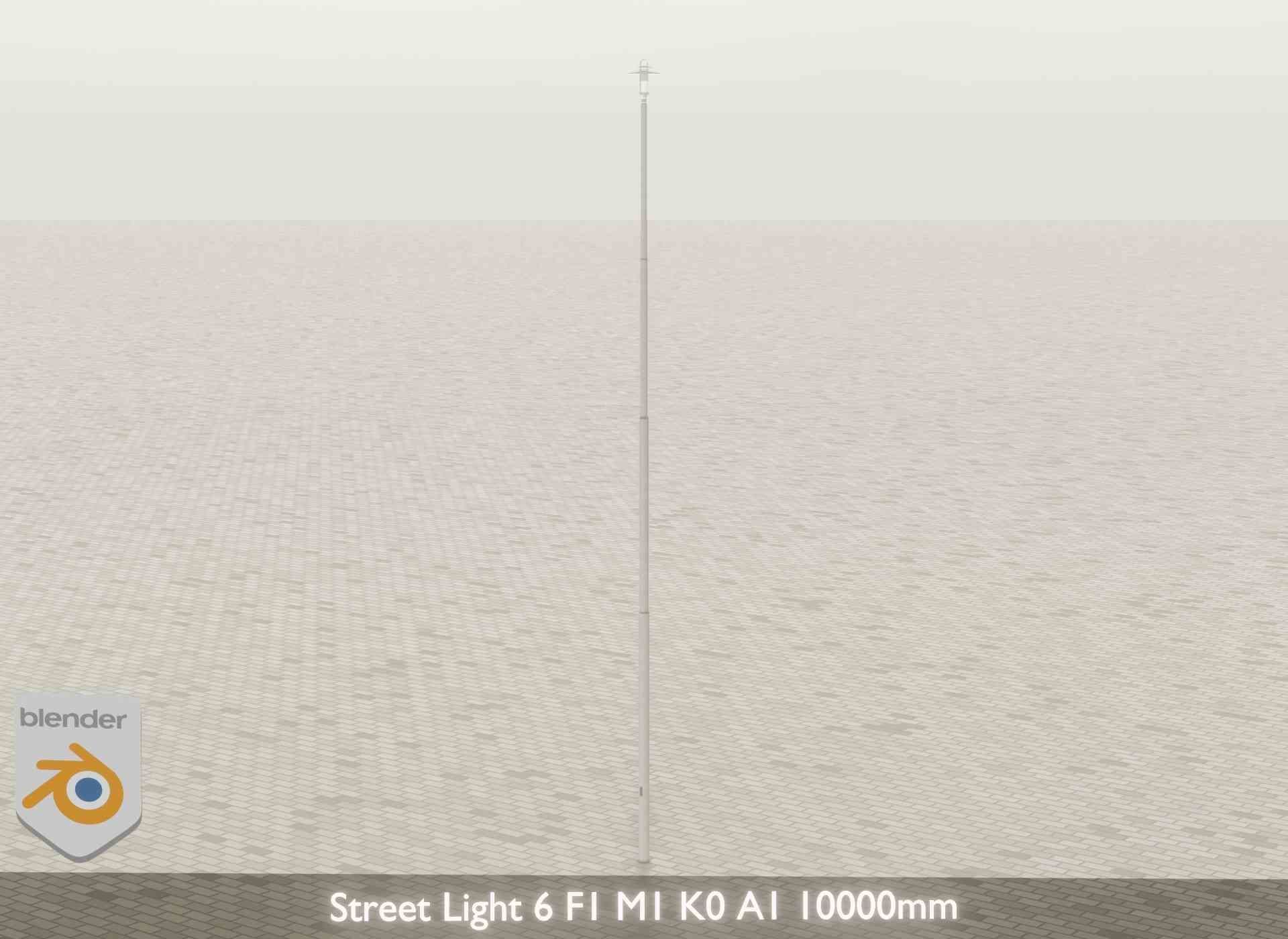 Street Light 6 F1 M1 K0 A1 10000mm Low-poly 3D model_23