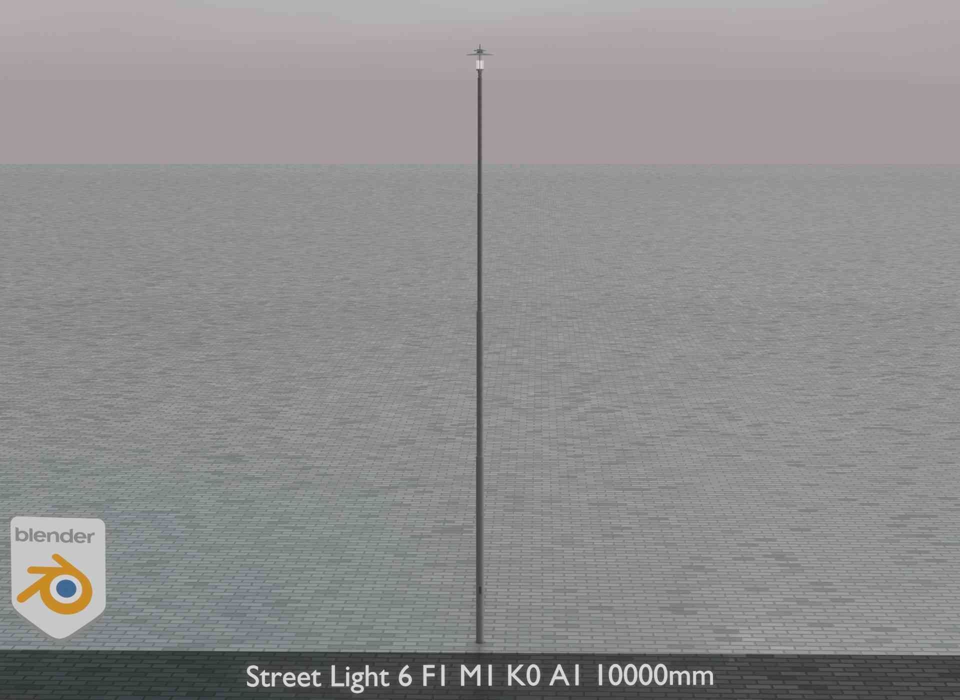 Street Light 6 F1 M1 K0 A1 10000mm Low-poly 3D model_41