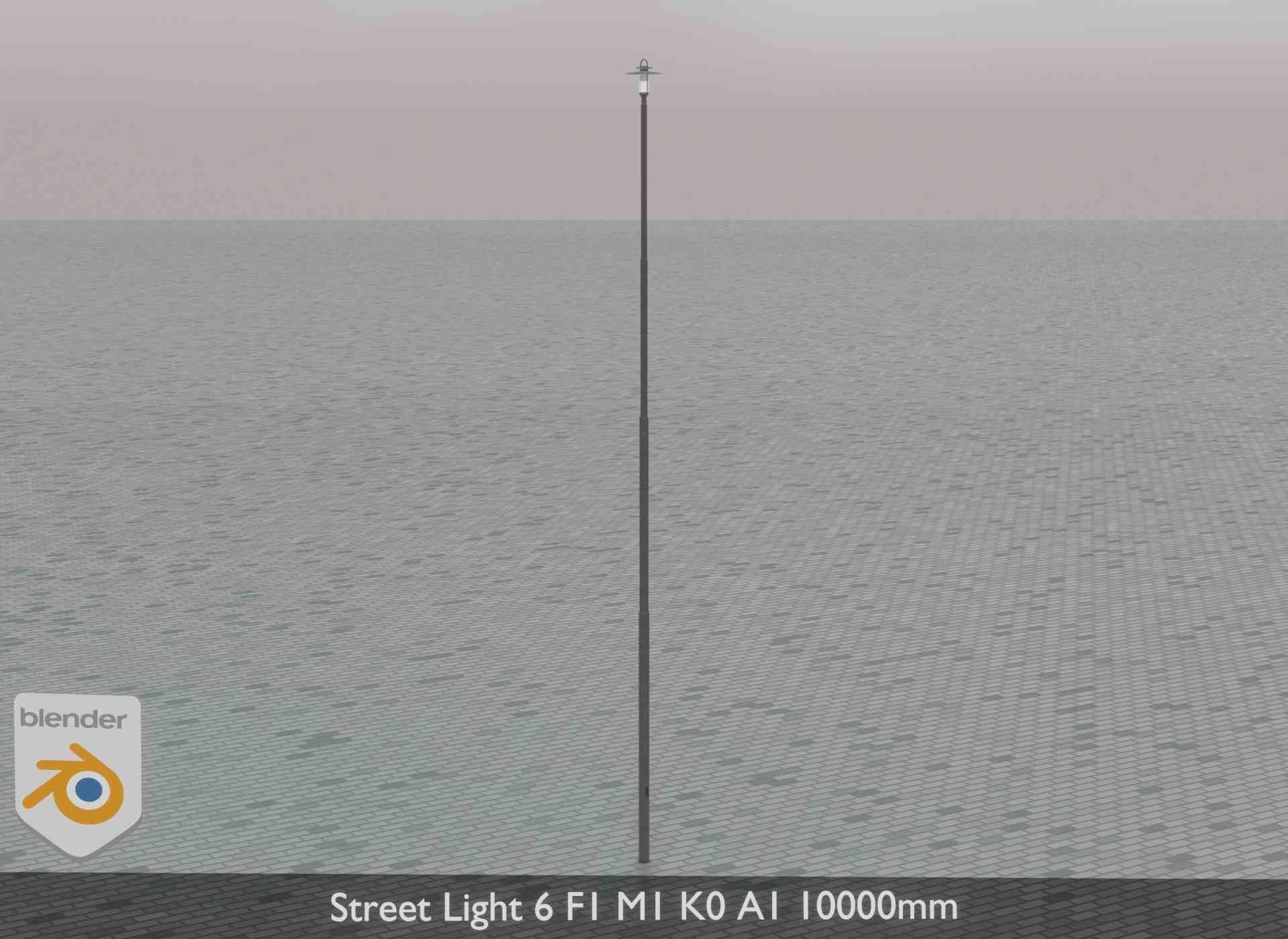 Street Light 6 F1 M1 K0 A1 10000mm Low-poly 3D model_39