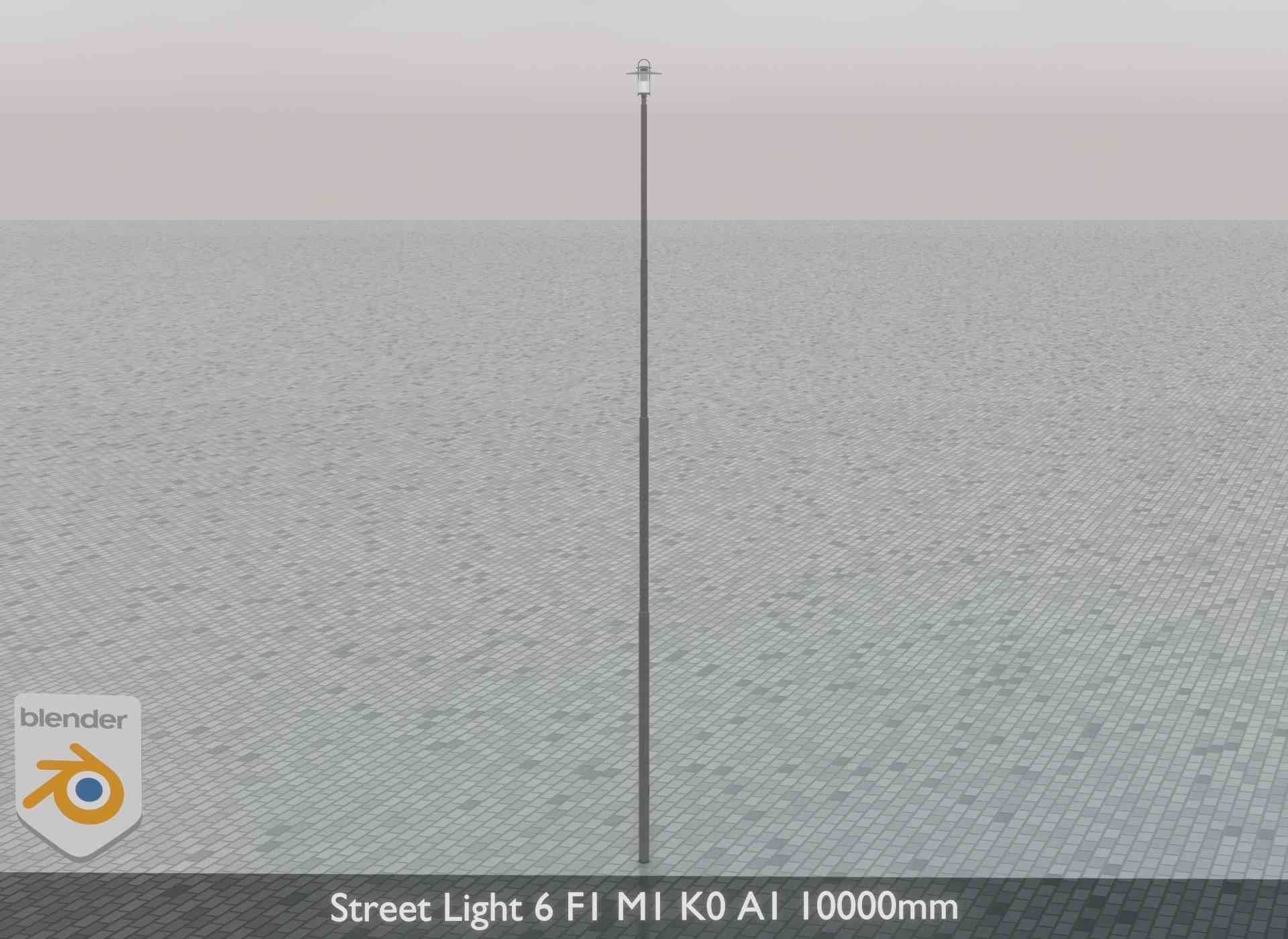 Street Light 6 F1 M1 K0 A1 10000mm Low-poly 3D model_37