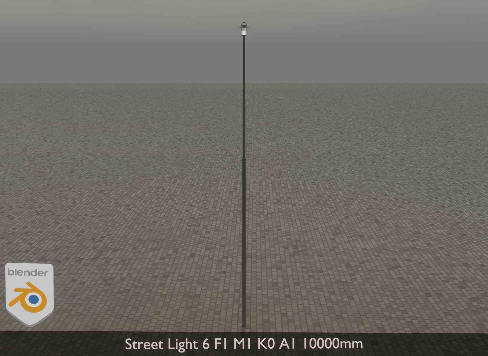 Street Light 6 F1 M1 K0 A1 10000mm Low-poly 3D model_16