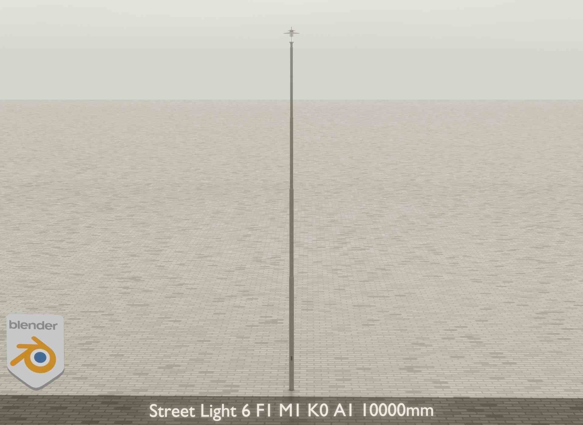 Street Light 6 F1 M1 K0 A1 10000mm Low-poly 3D model_21