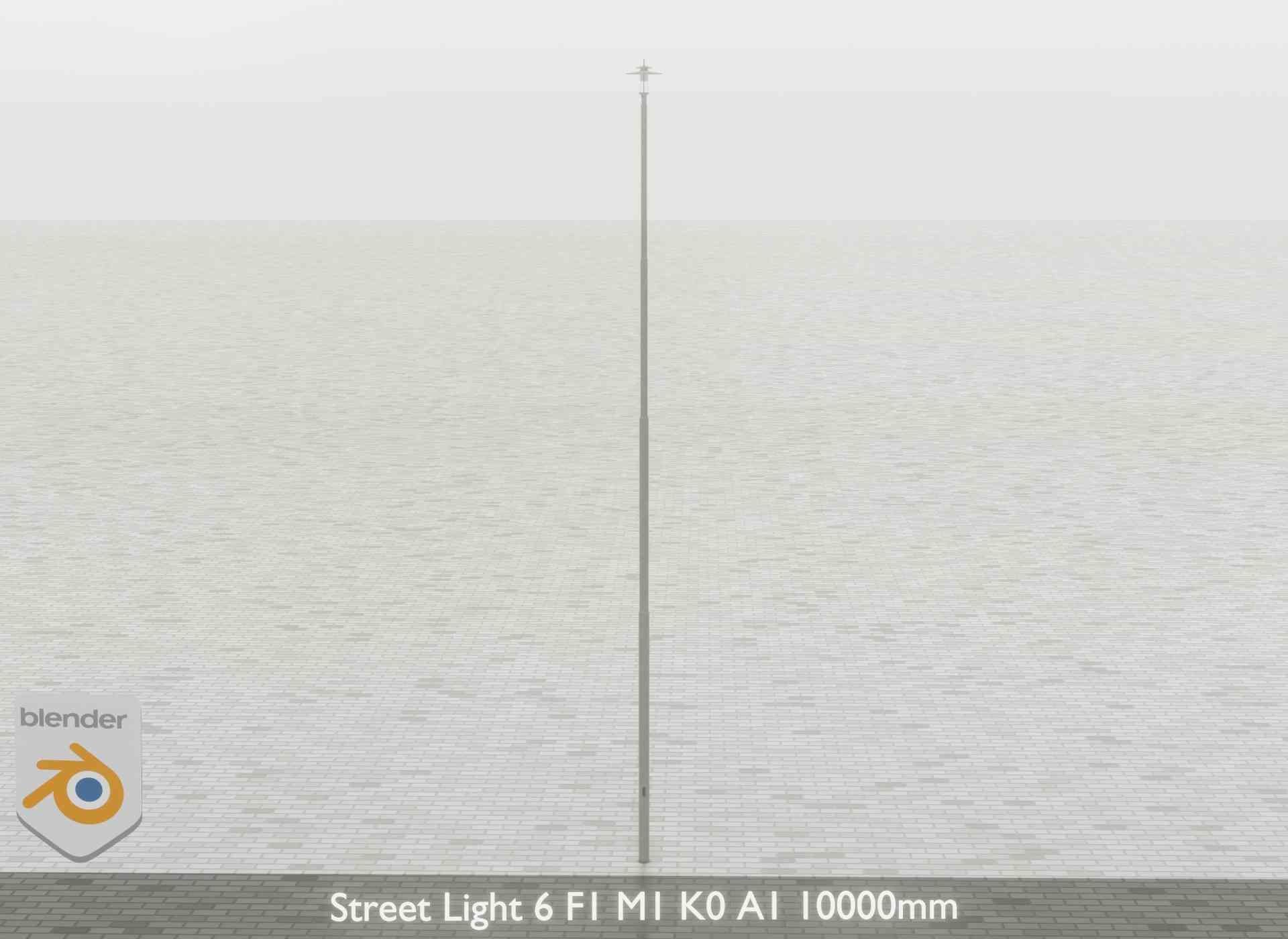 Street Light 6 F1 M1 K0 A1 10000mm Low-poly 3D model_31