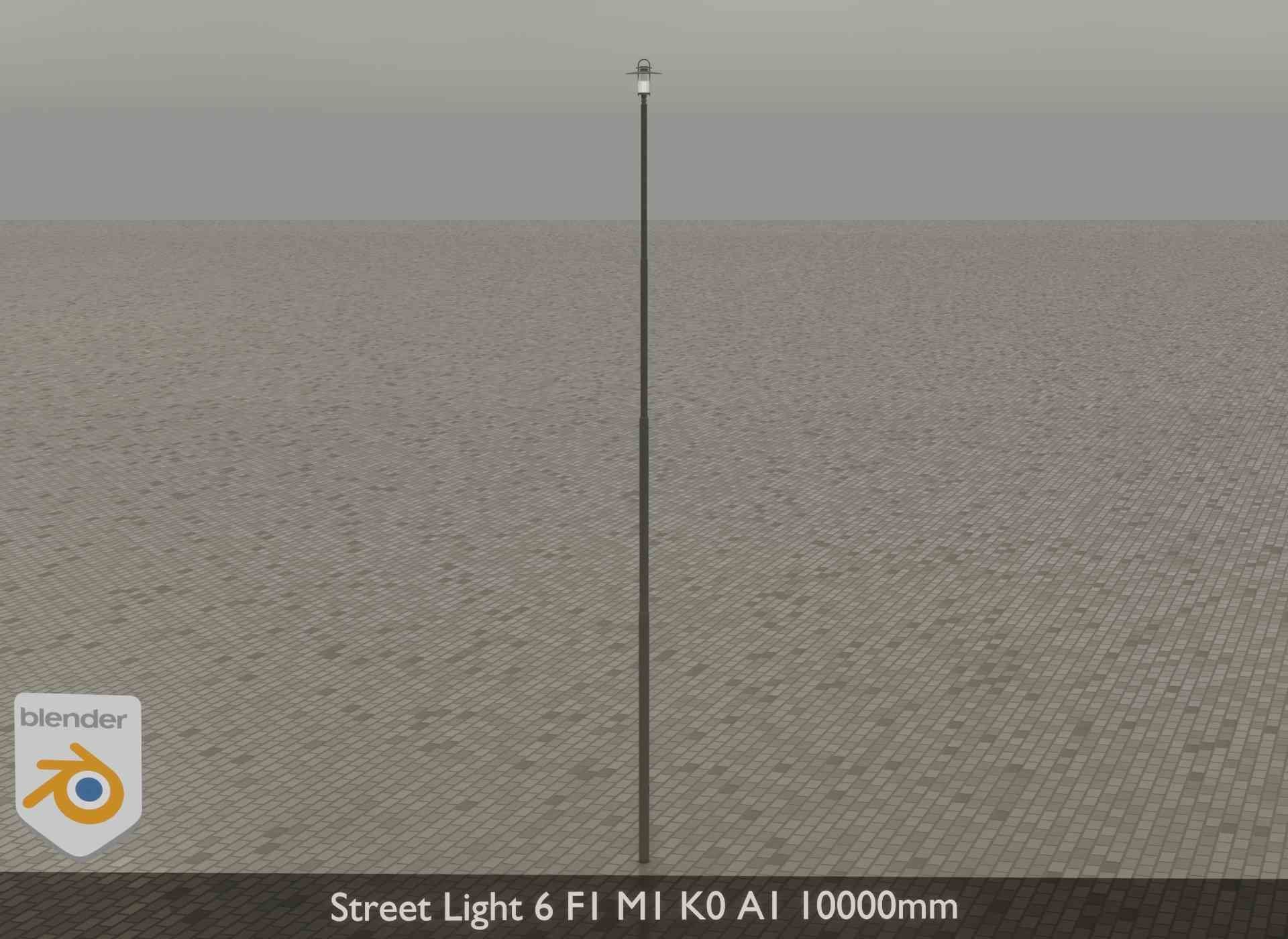 Street Light 6 F1 M1 K0 A1 10000mm Low-poly 3D model_17