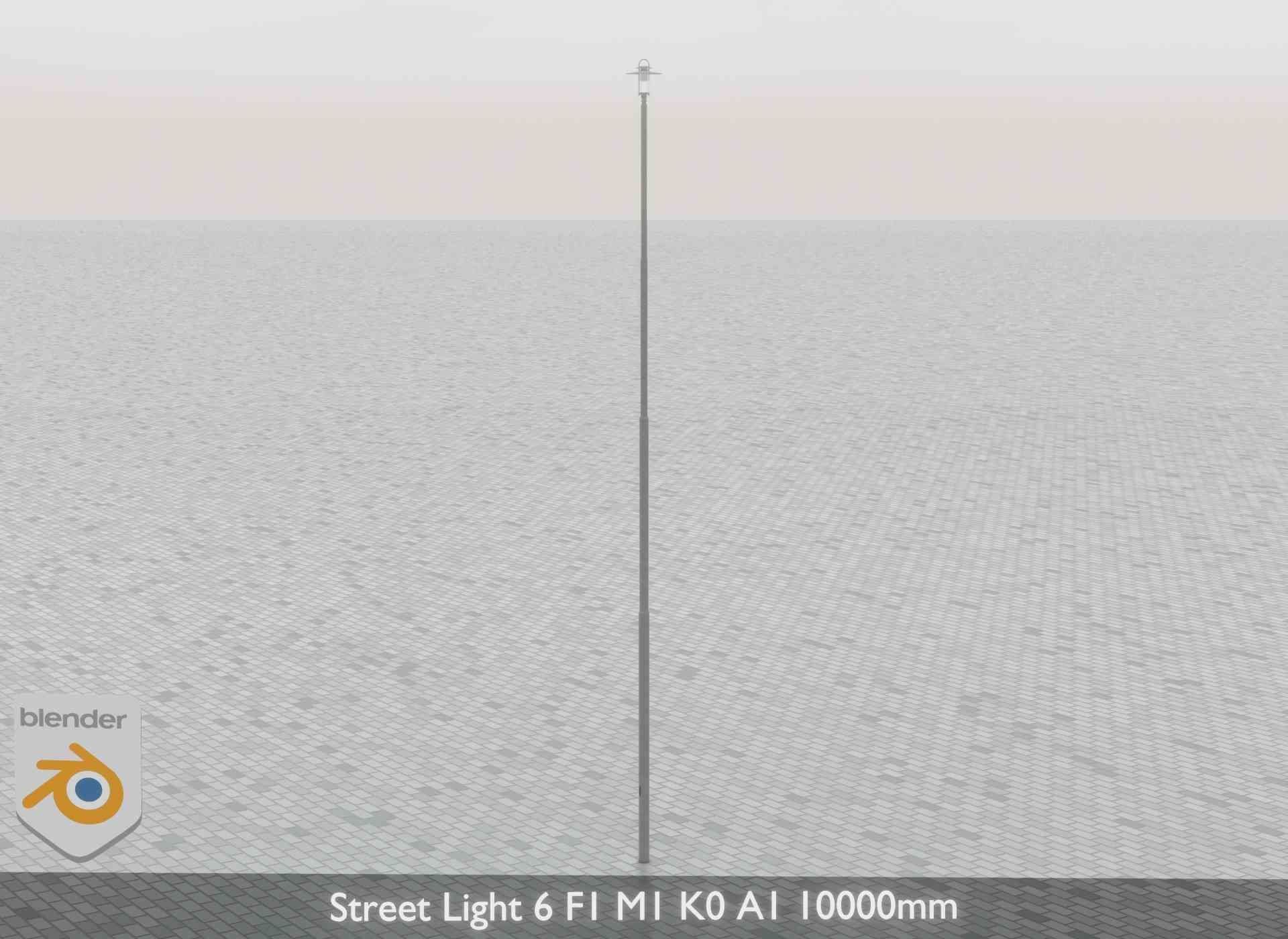 Street Light 6 F1 M1 K0 A1 10000mm Low-poly 3D model_34