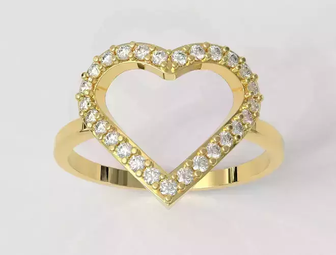 Diamond Heart Ring