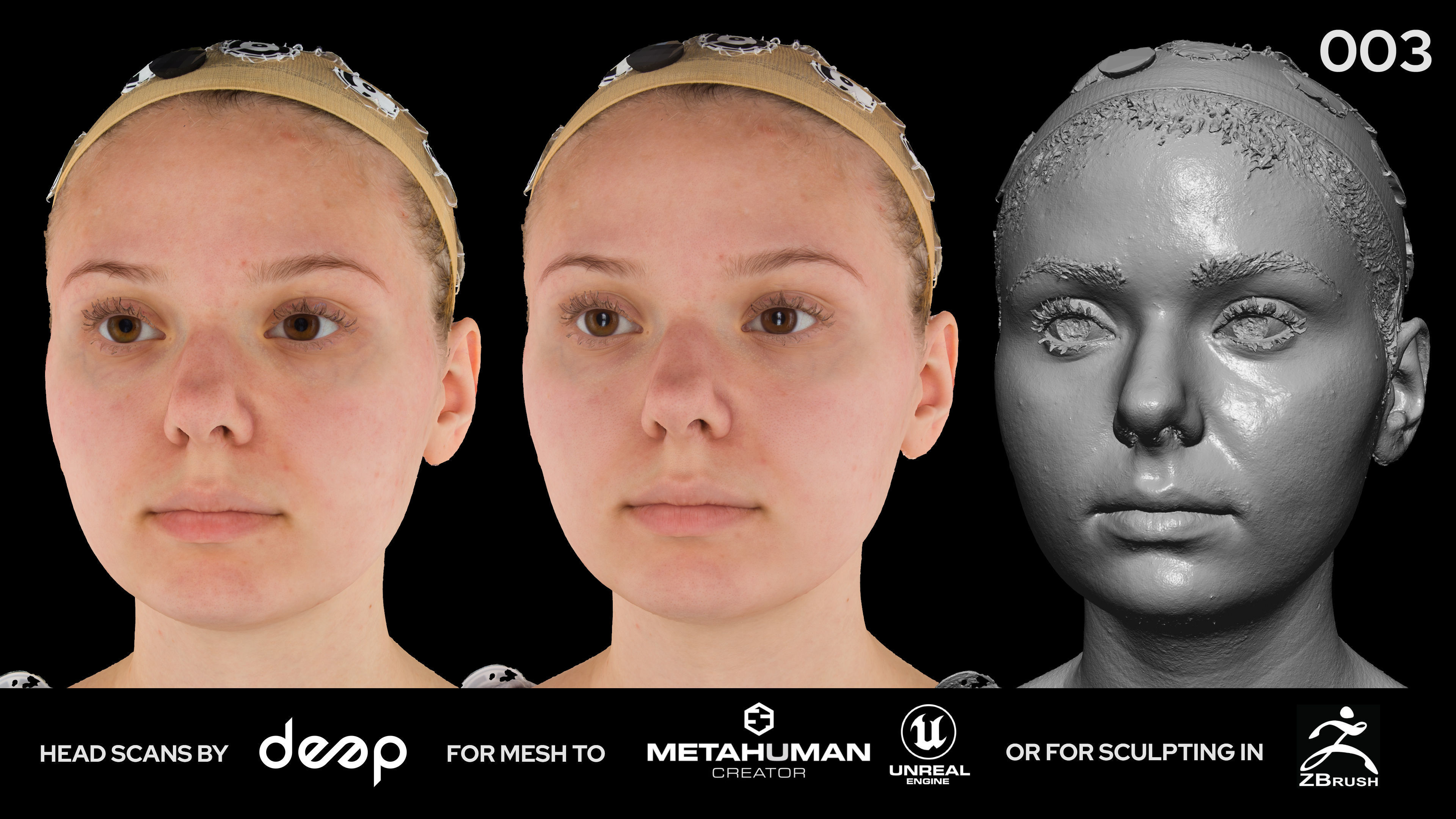 European Female 20s head scan 003 3D model_2