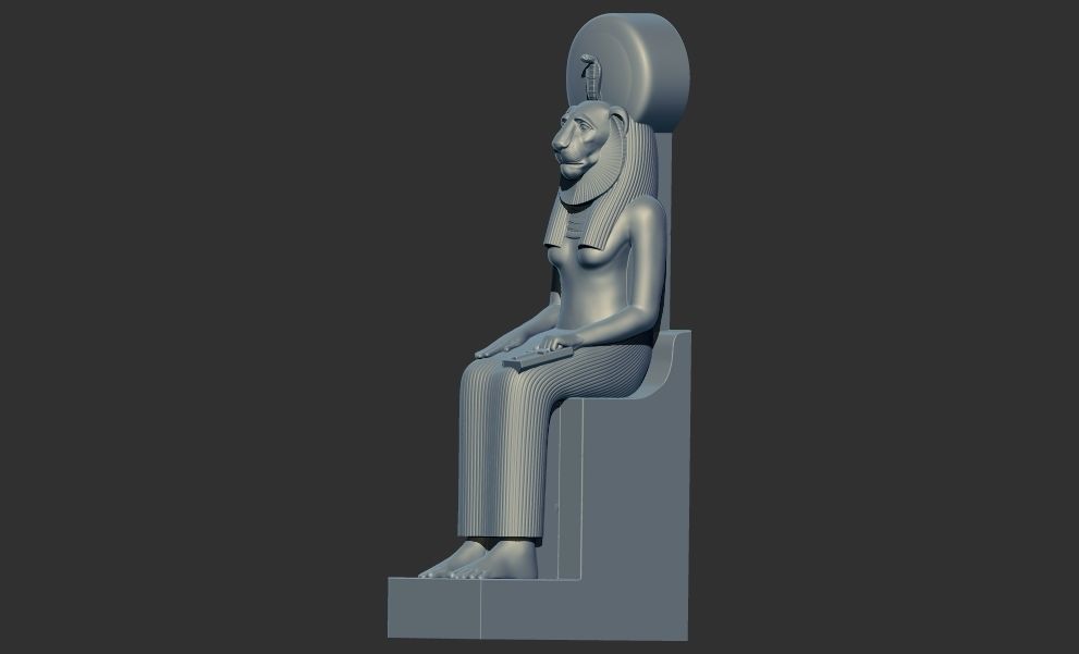 Statuette of Sekhmet 3d printable model stl 3D print model_2