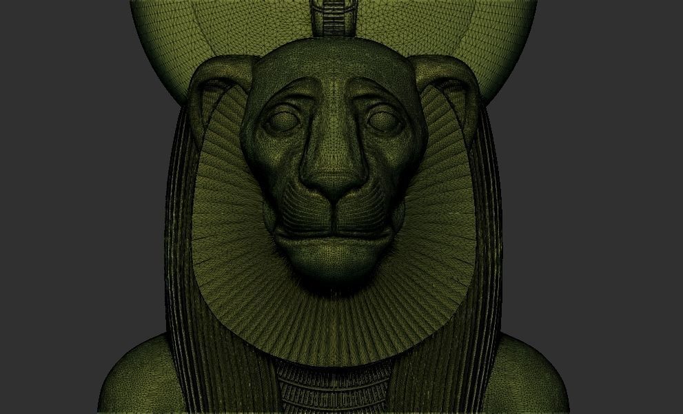 Statuette of Sekhmet 3d printable model stl 3D print model_10
