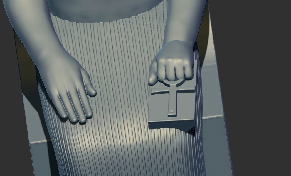 Statuette of Sekhmet 3d printable model stl 3D print model_5