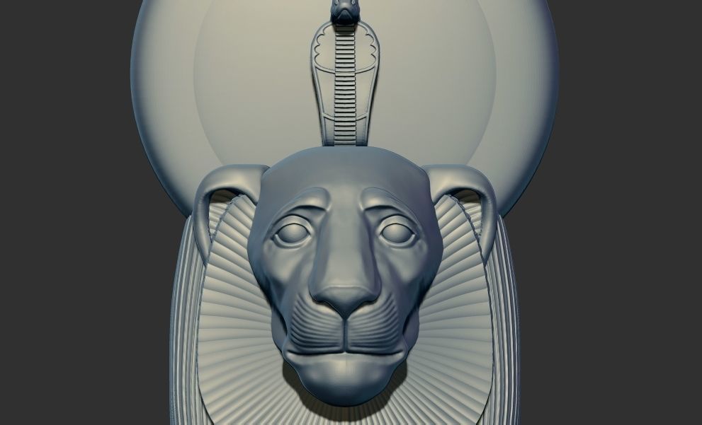 Statuette of Sekhmet 3d printable model stl 3D print model_1