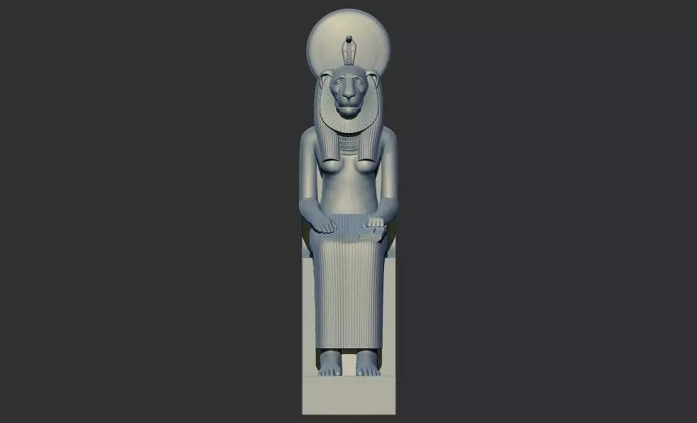 Statuette of Sekhmet 3d printable model stl 3D print model_0