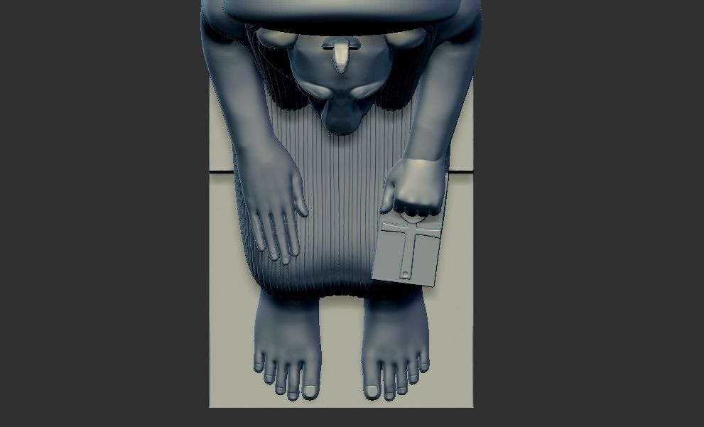 Statuette of Sekhmet 3d printable model stl 3D print model_6