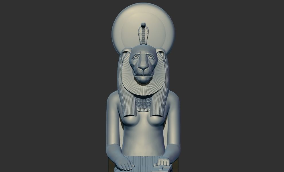 Statuette of Sekhmet 3d printable model stl 3D print model_4