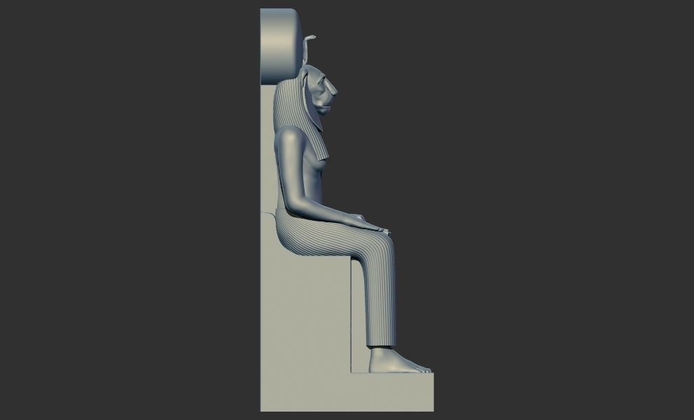 Statuette of Sekhmet 3d printable model stl 3D print model_8