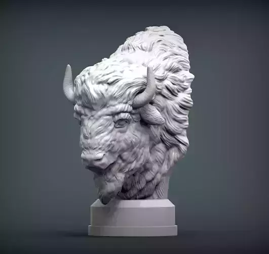 Bison bust