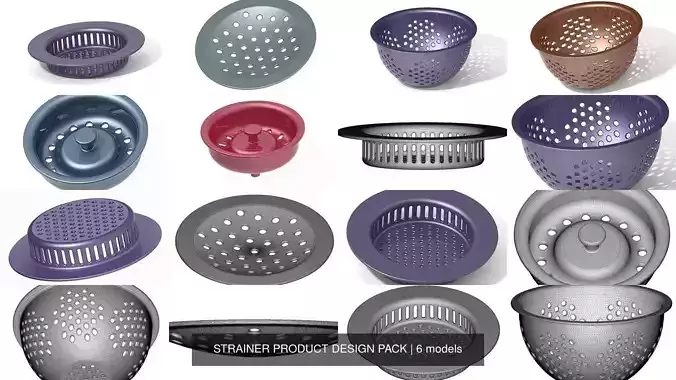 STRAINER PRODUCT DESIGN PACK 3D Model Collection