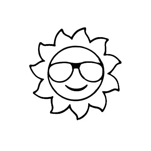 Sun Cookie Cutter 3D print model
