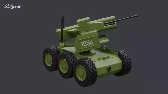 Armed Military Robot 3D model