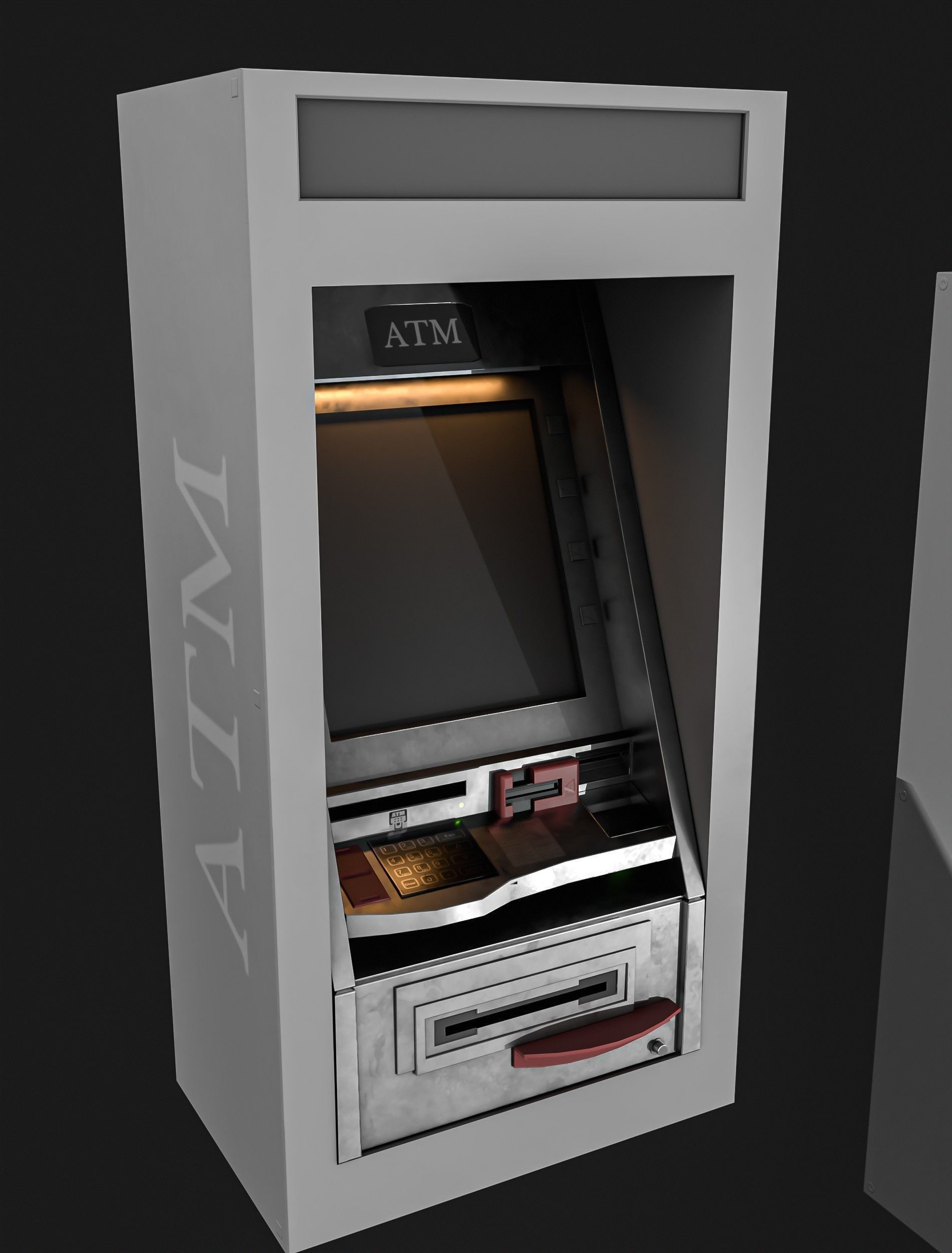 ATM Machine Pack Low-poly 3D model_19
