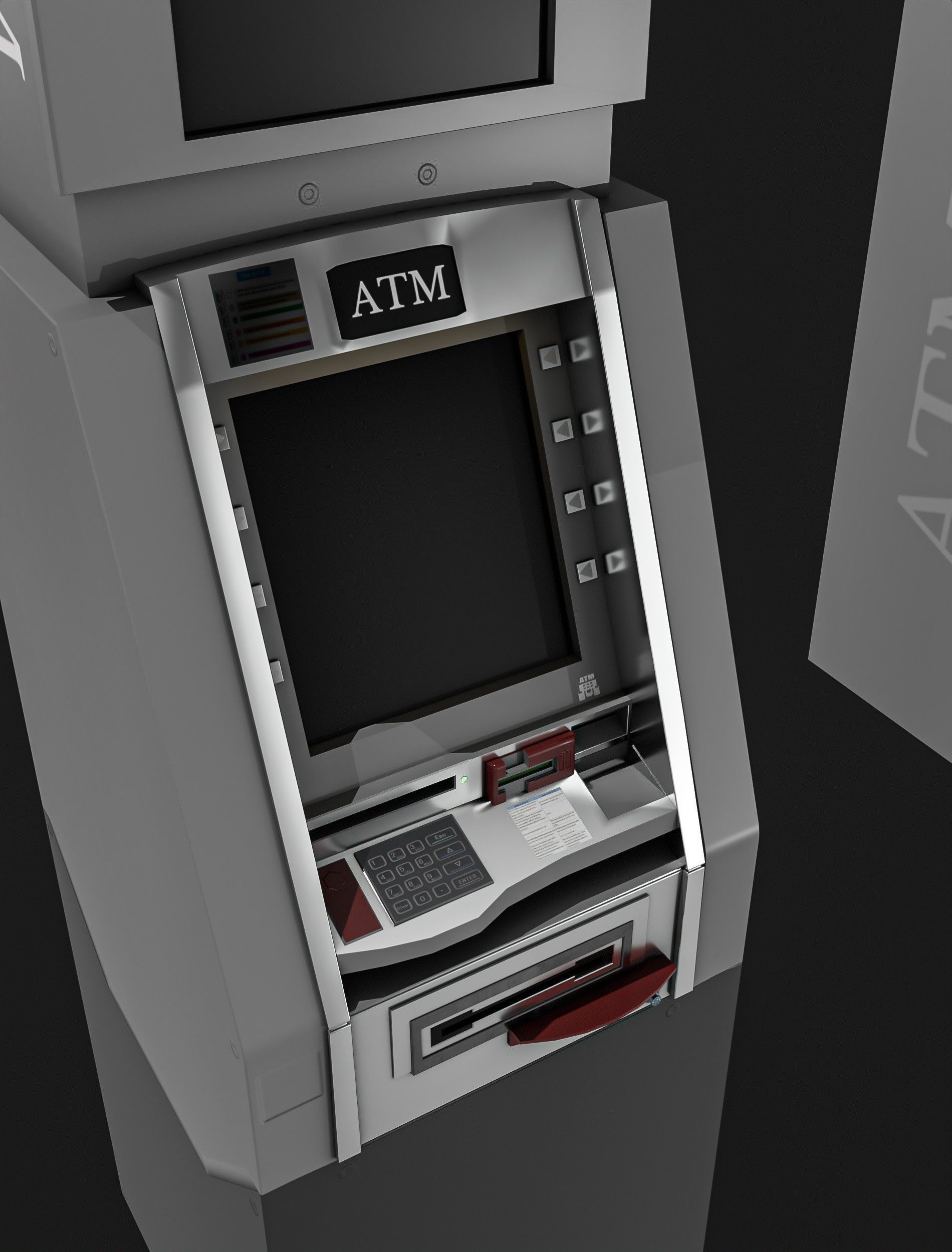 ATM Machine Pack Low-poly 3D model_20