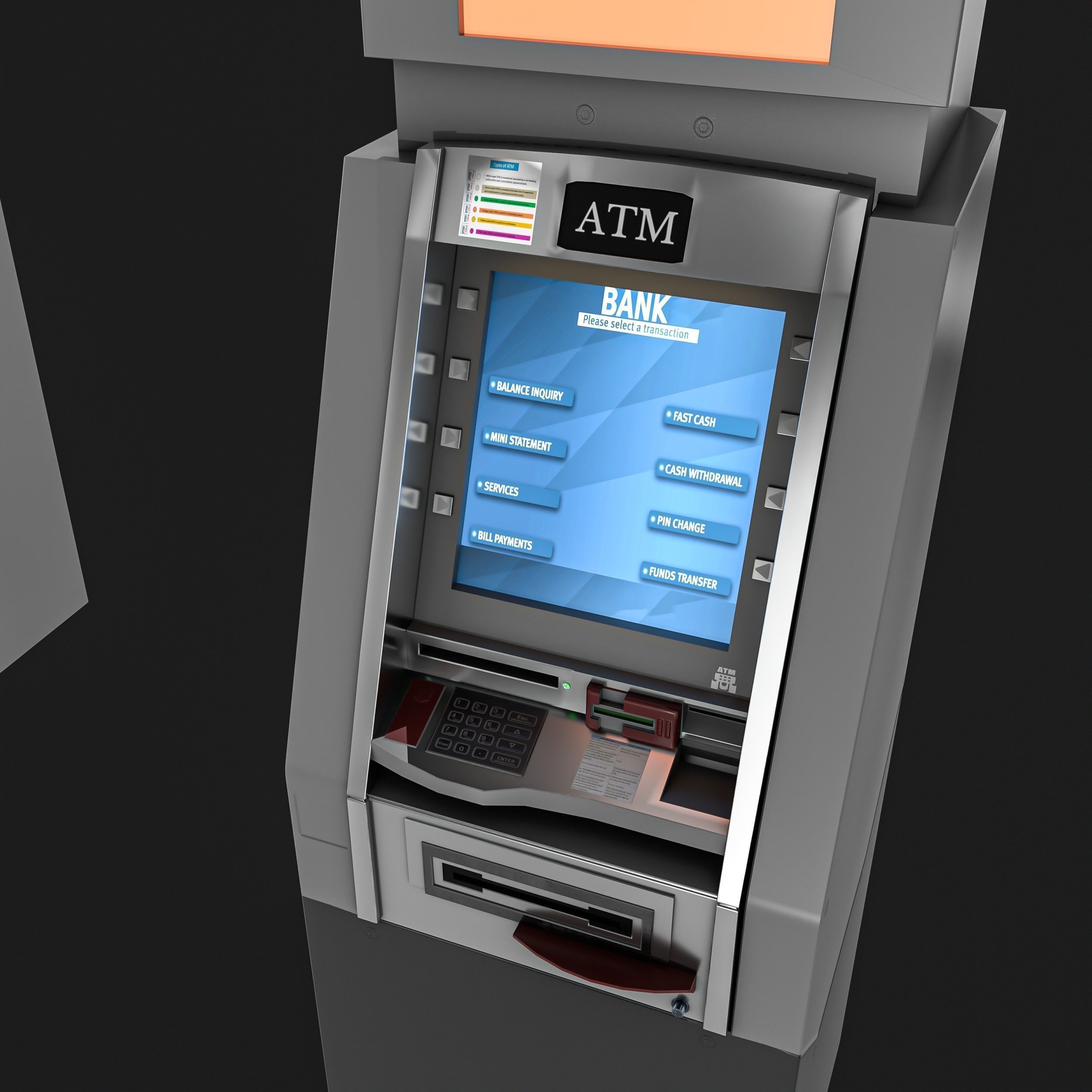 ATM Machine Pack Low-poly 3D model_18
