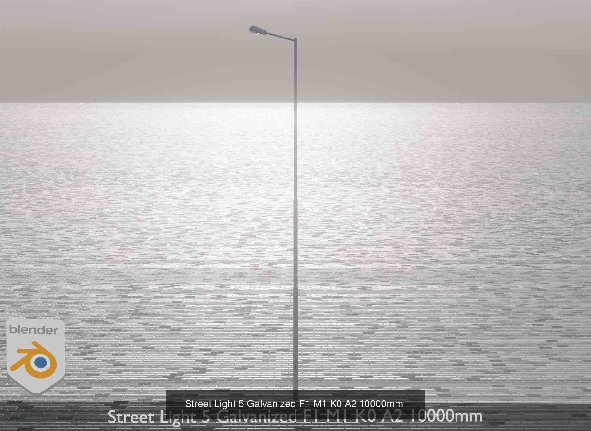 Street Light 1 2 3 4 5 Galvanized 3D Model Collection_199