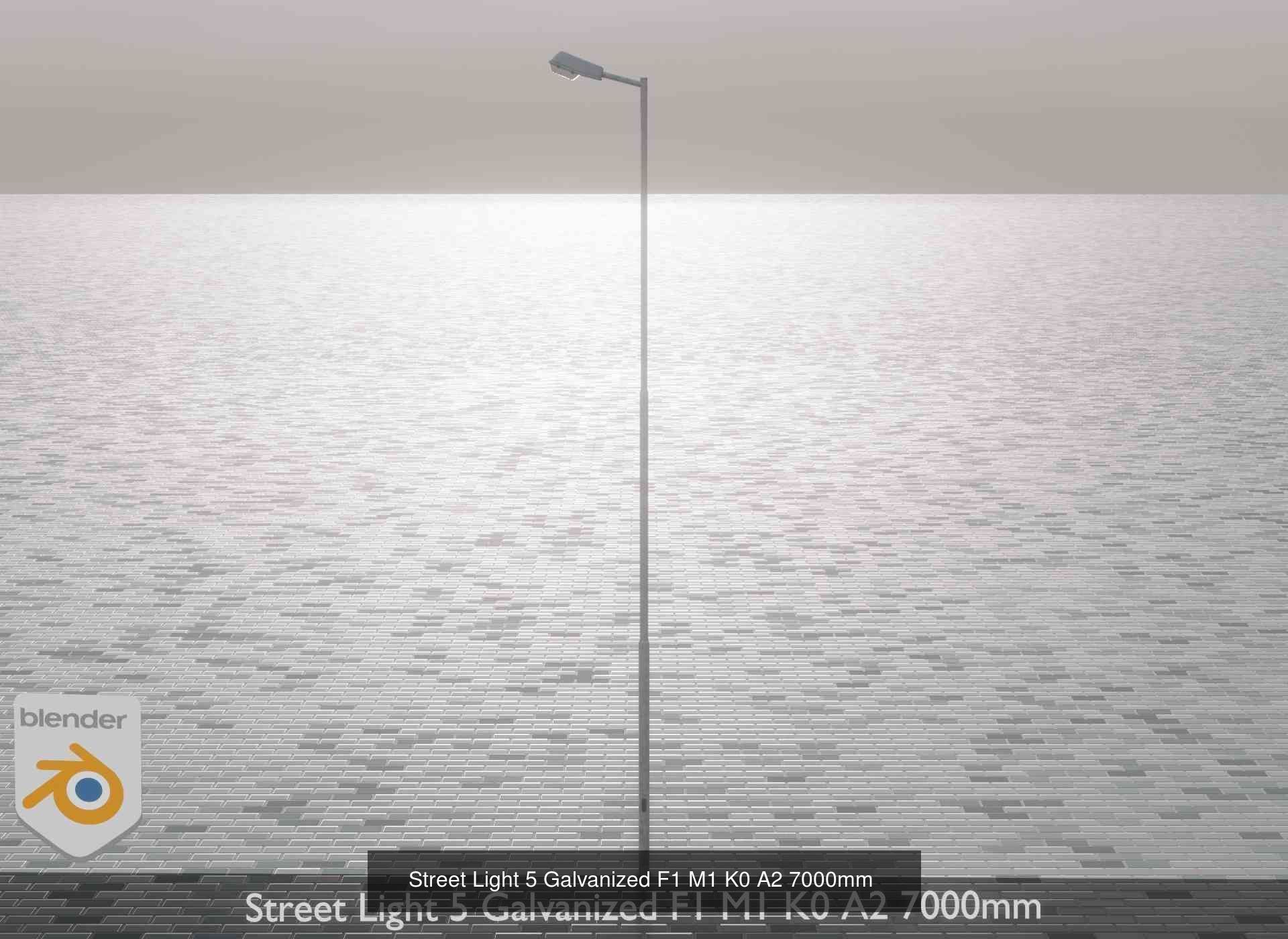 Street Light 1 2 3 4 5 Galvanized 3D Model Collection_197
