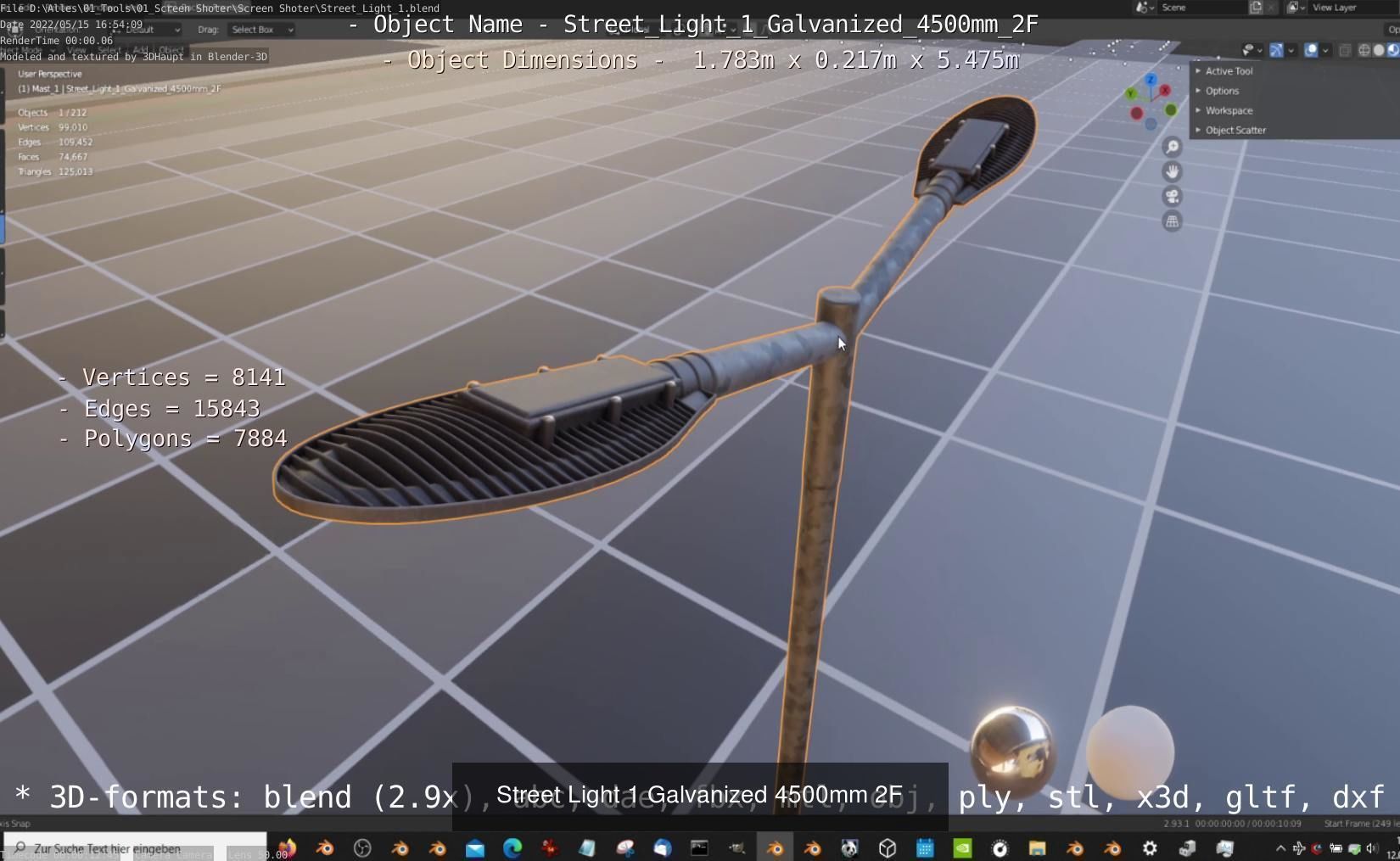 Street Light 1 2 3 4 5 Galvanized 3D Model Collection_59