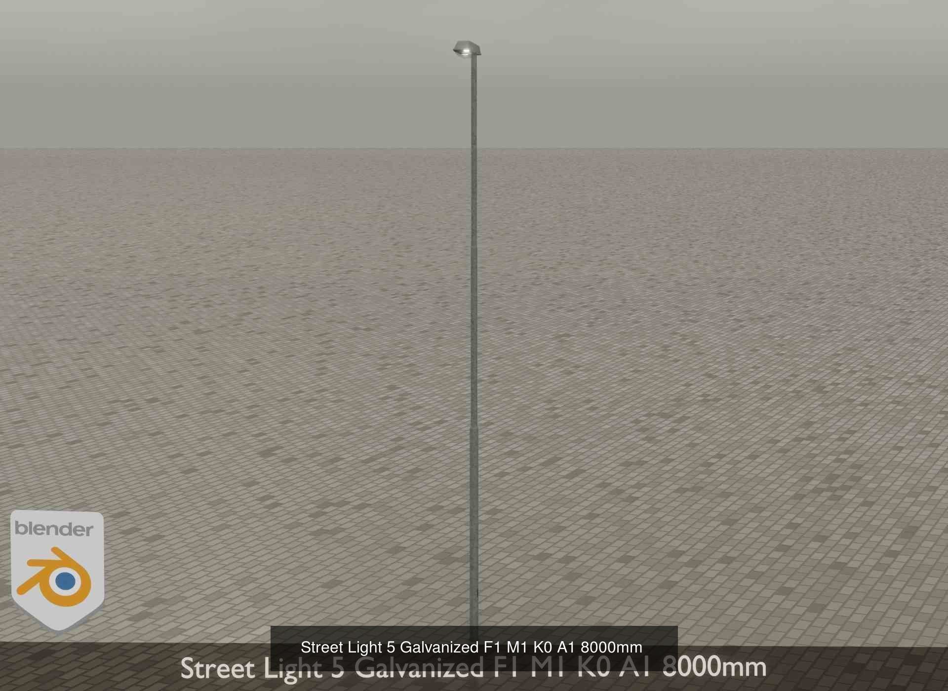 Street Light 1 2 3 4 5 Galvanized 3D Model Collection_191