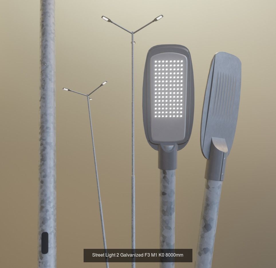 Street Light 1 2 3 4 5 Galvanized 3D Model Collection_102