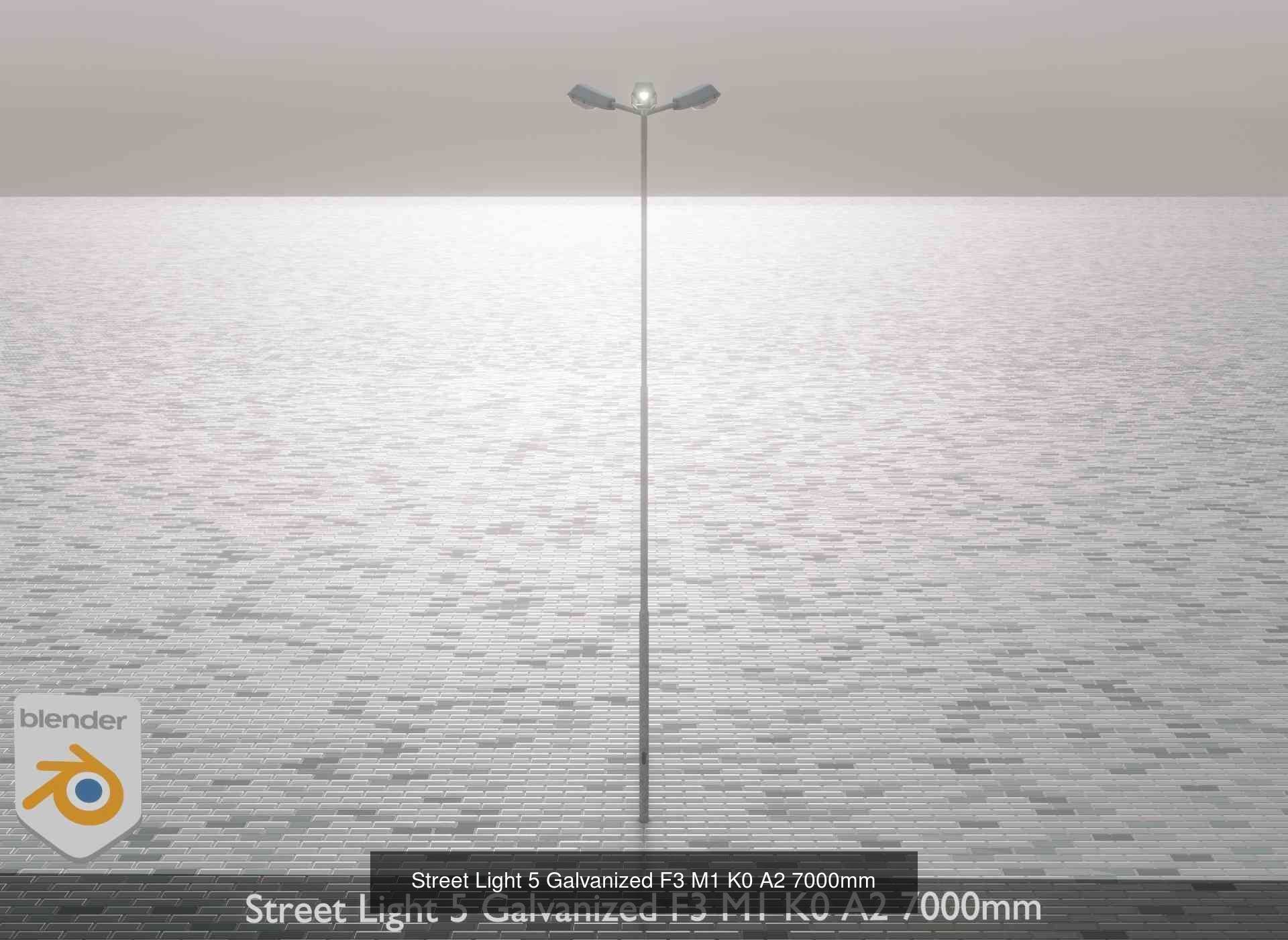 Street Light 1 2 3 4 5 Galvanized 3D Model Collection_208