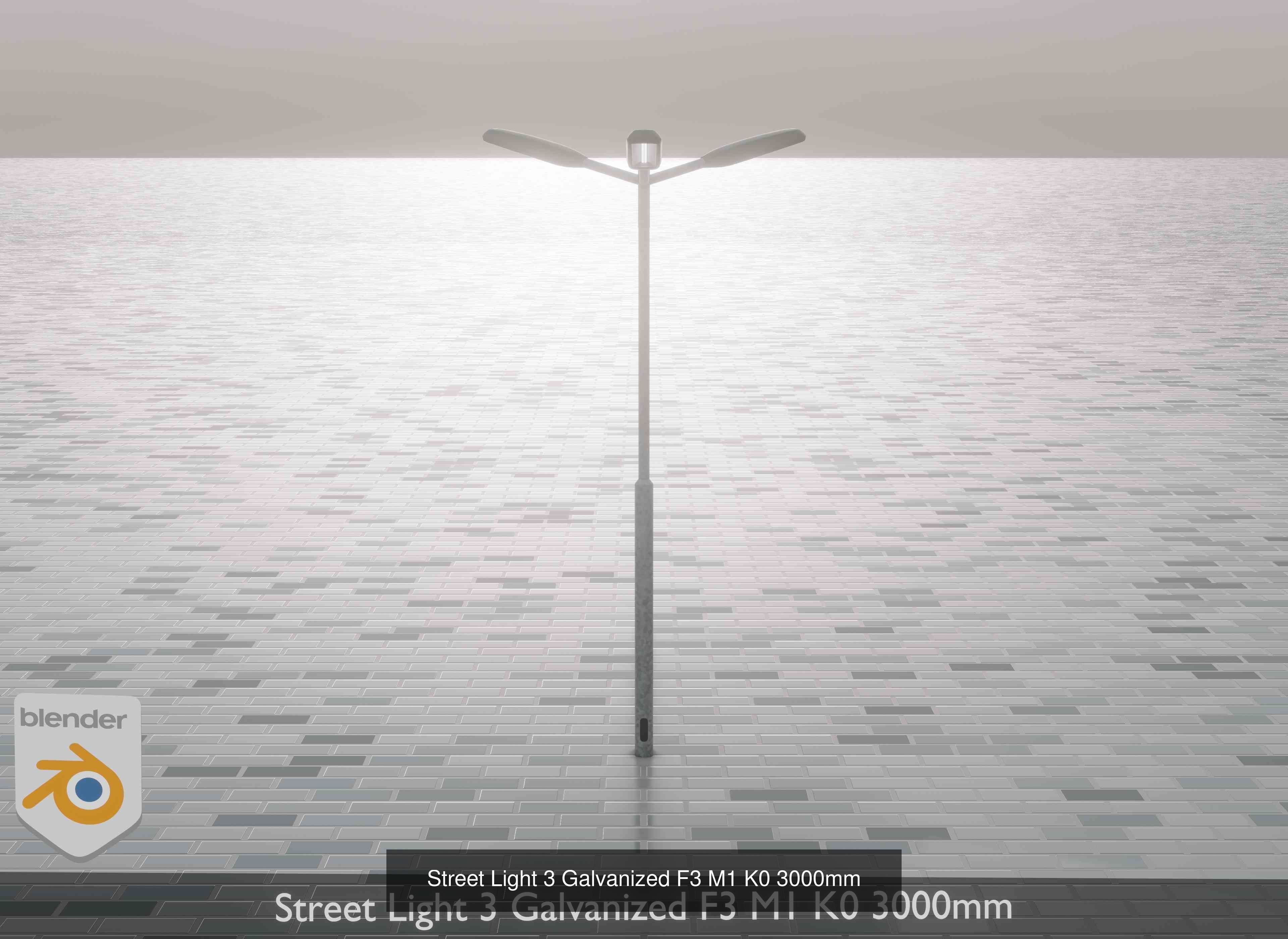 Street Light 1 2 3 4 5 Galvanized 3D Model Collection_128