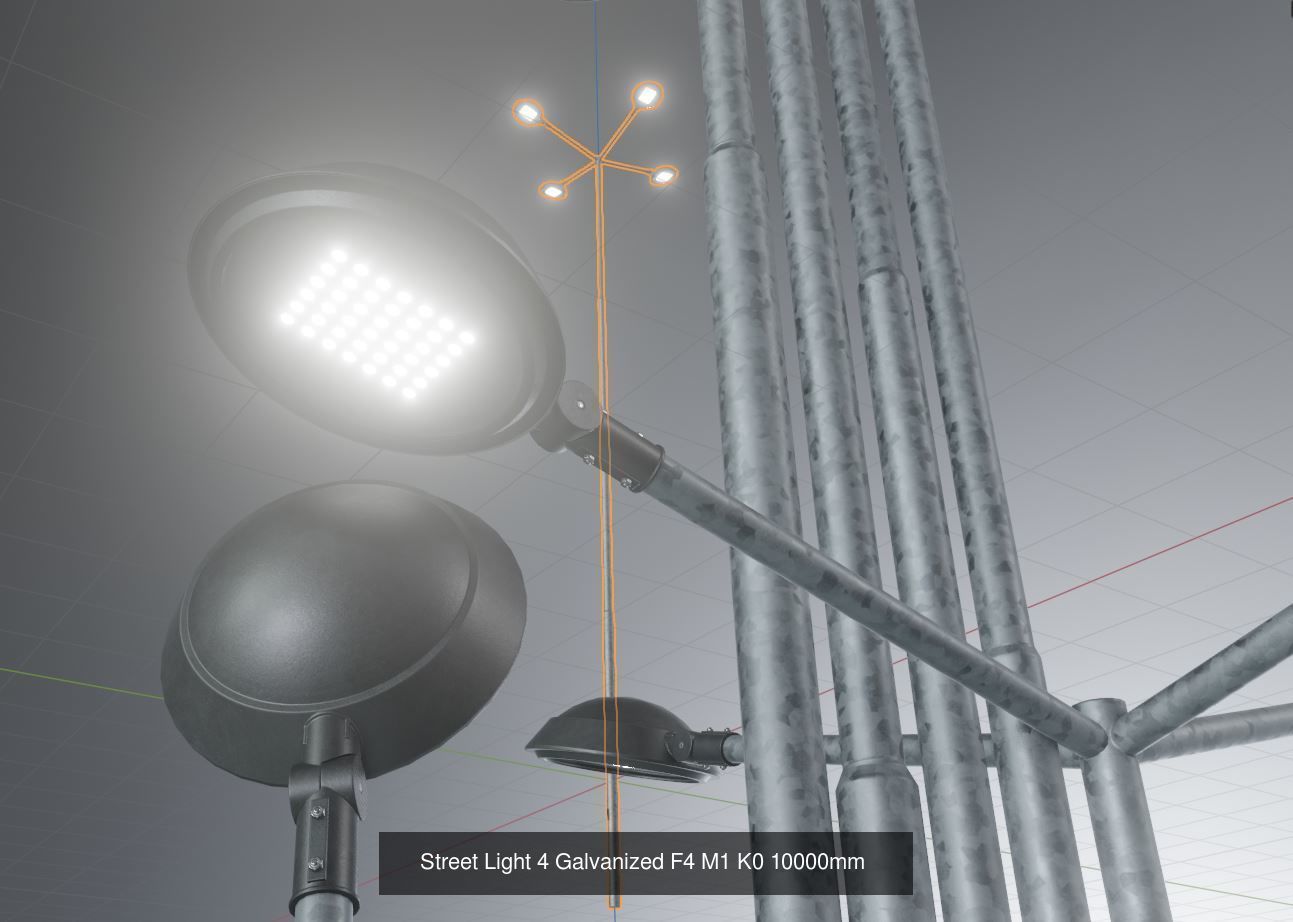 Street Light 1 2 3 4 5 Galvanized 3D Model Collection_185