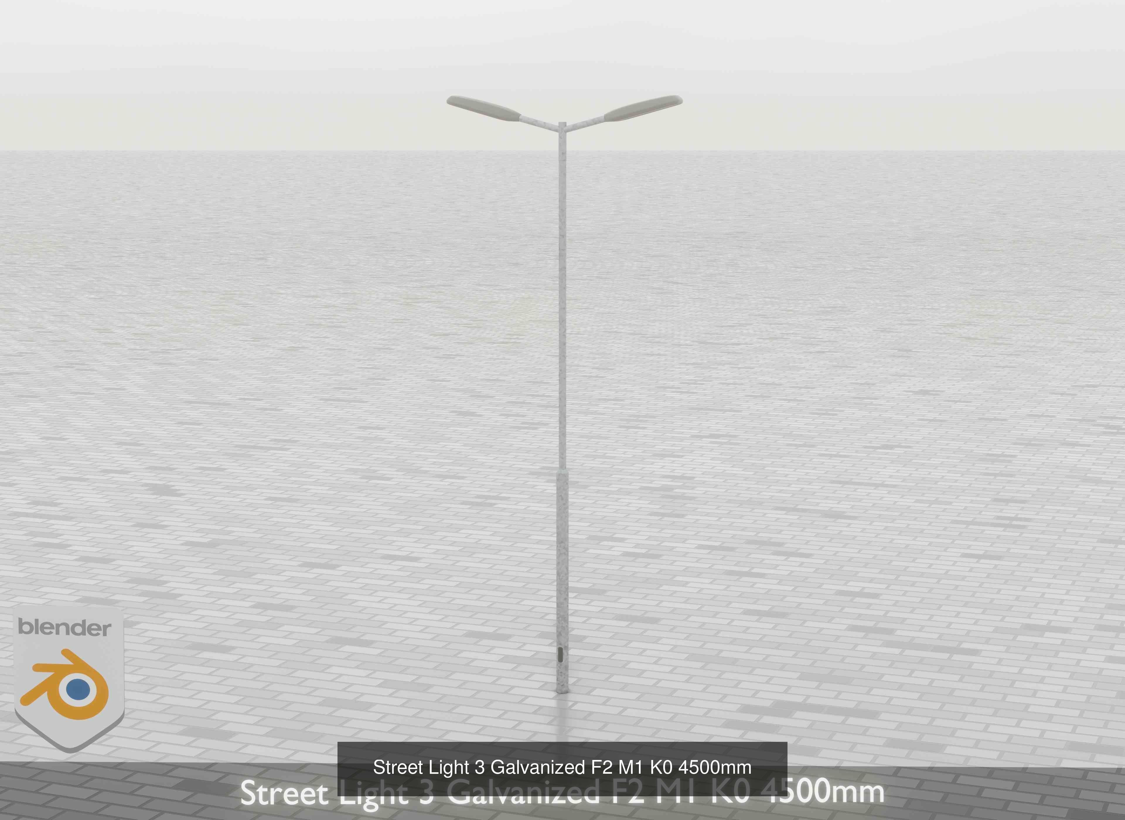 Street Light 1 2 3 4 5 Galvanized 3D Model Collection_120