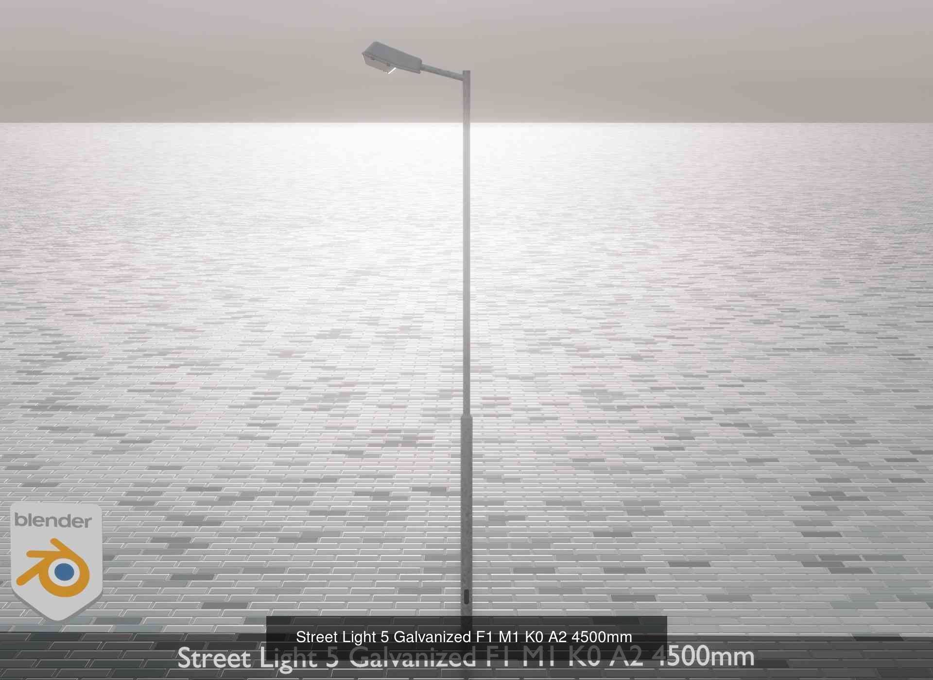 Street Light 1 2 3 4 5 Galvanized 3D Model Collection_194