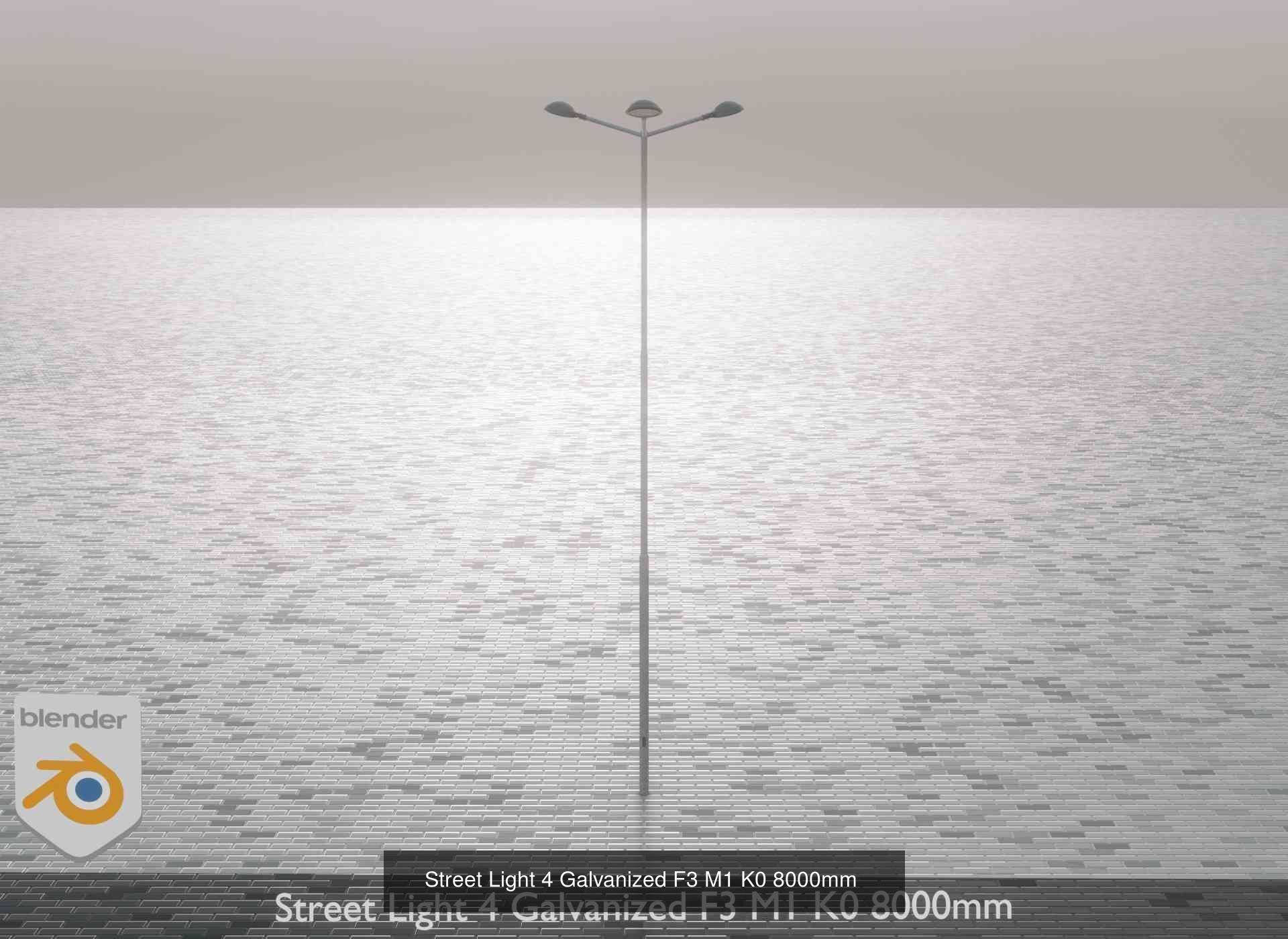 Street Light 1 2 3 4 5 Galvanized 3D Model Collection_177